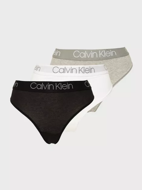 Calvin Klein - Trosa thong 3 pack svart