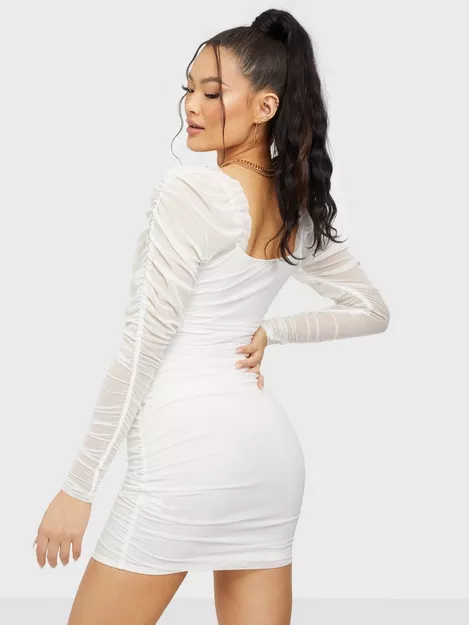 Køb Nelly Long Sleeve Dress - Hvid | Nelly.com