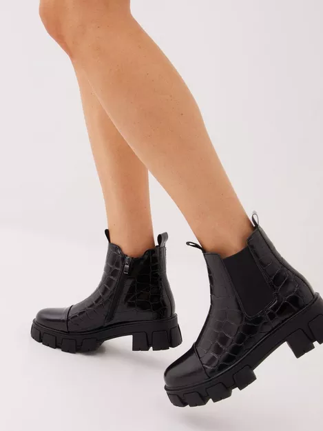 Buy Duffy Croco Chelsea Boots - Black 