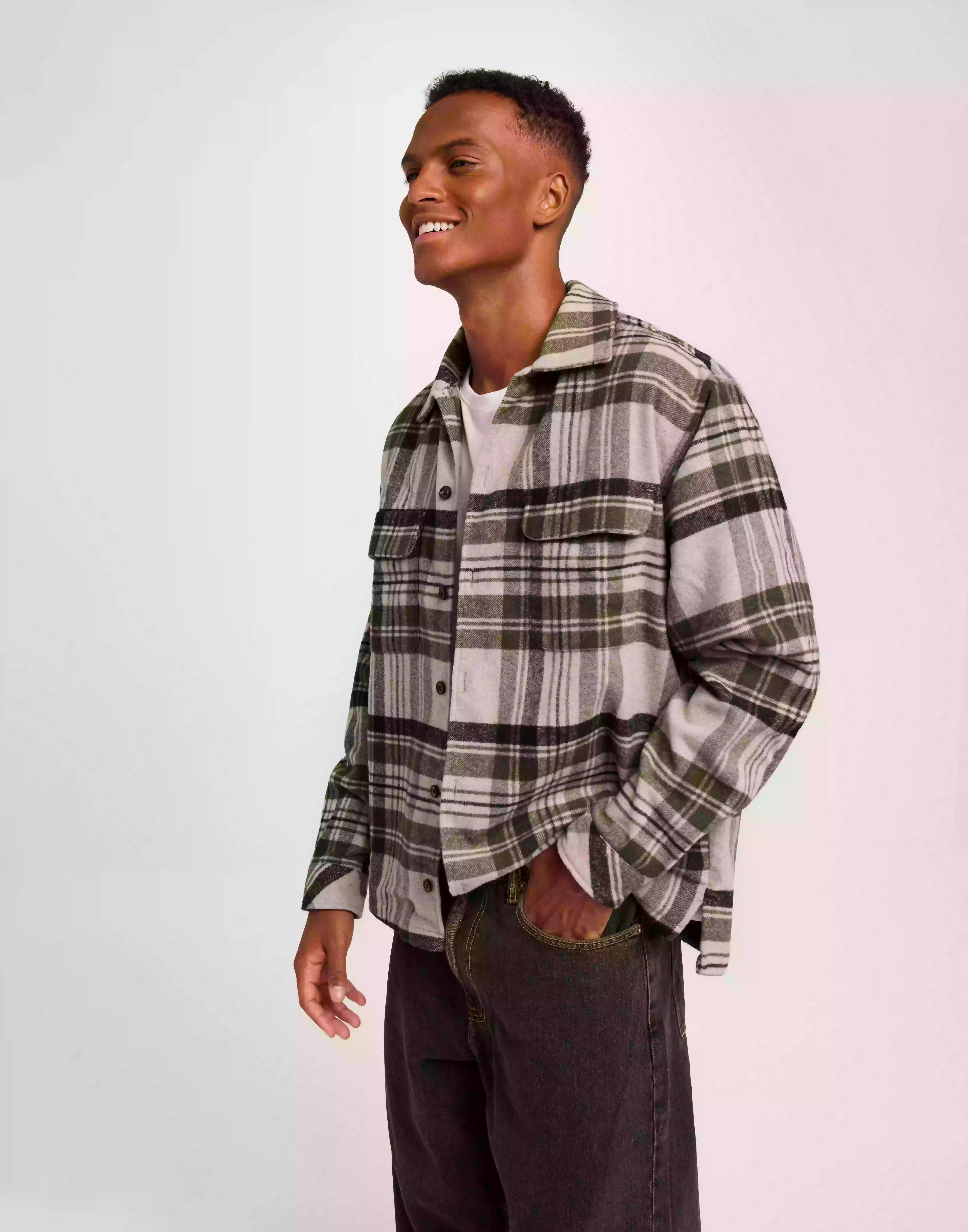 Samsøe Samsøe Castor H shirt 14089 Overshirts Sphagnum Ch.