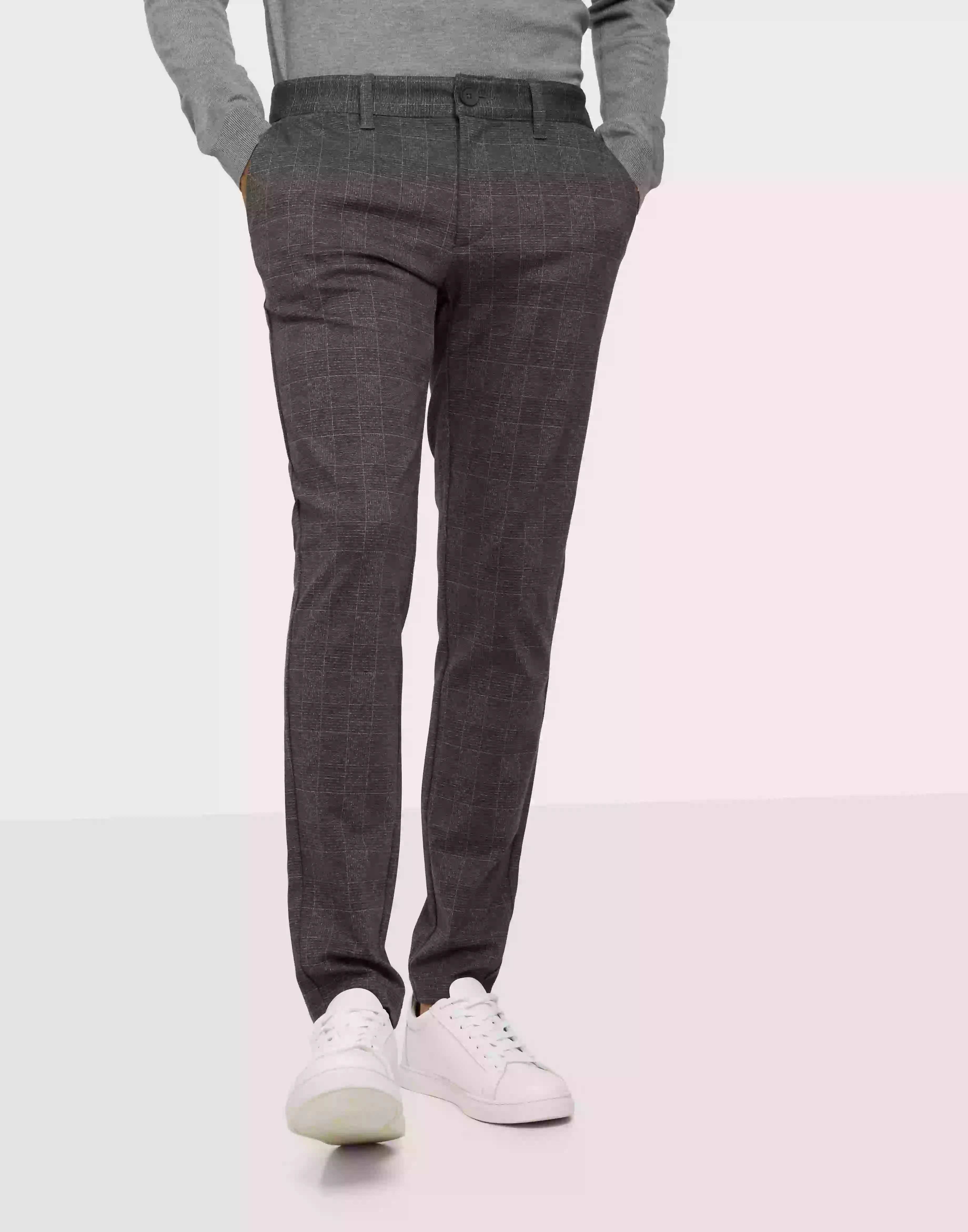Only & Sons Onsmark Slim Check Pants 9887 Noos Slacks Black