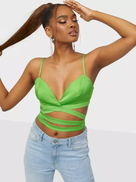 Buy Nelly Clean Strap Bralette - Green
