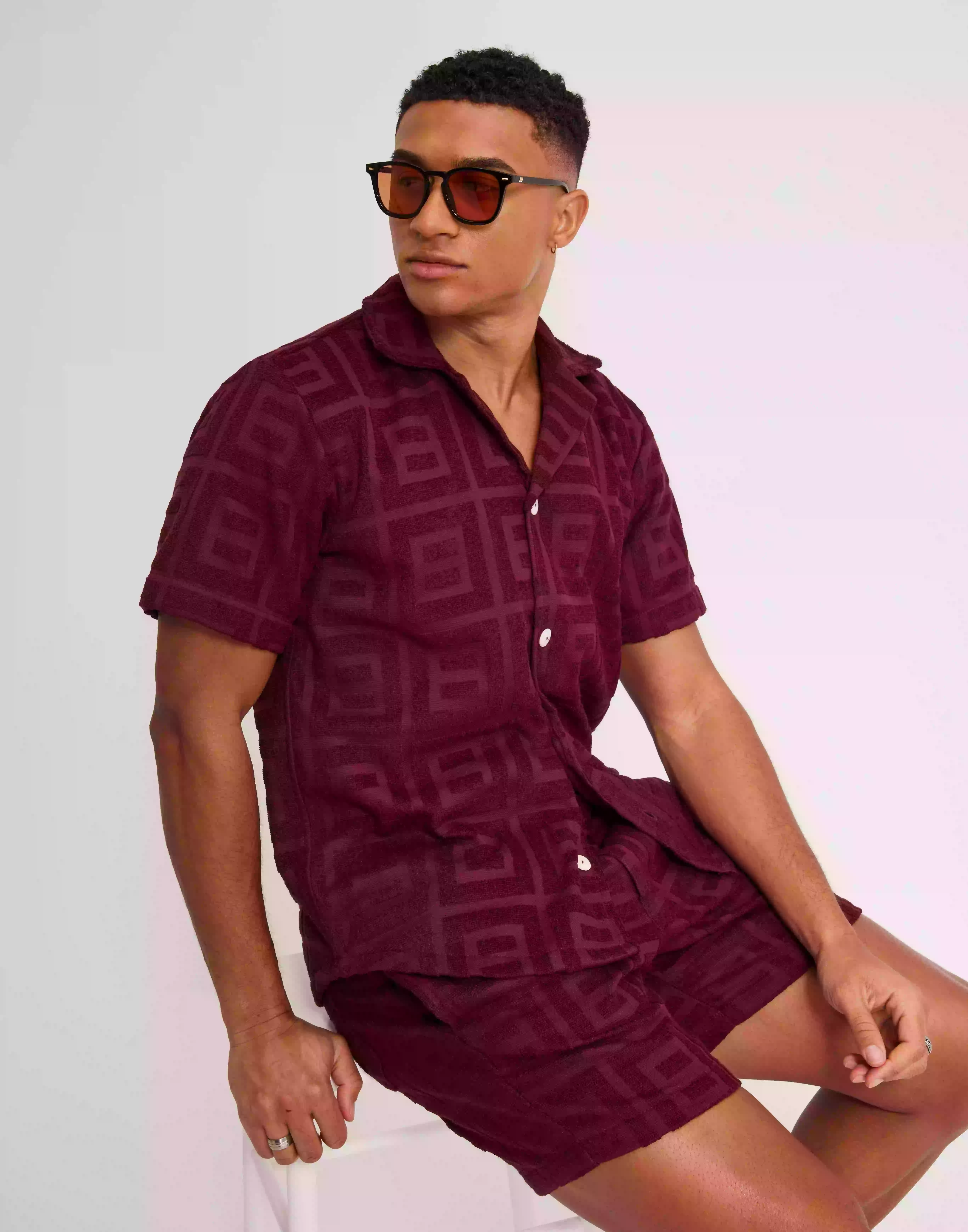 OAS Cuba Terry Shirt Skjortor Burgundy