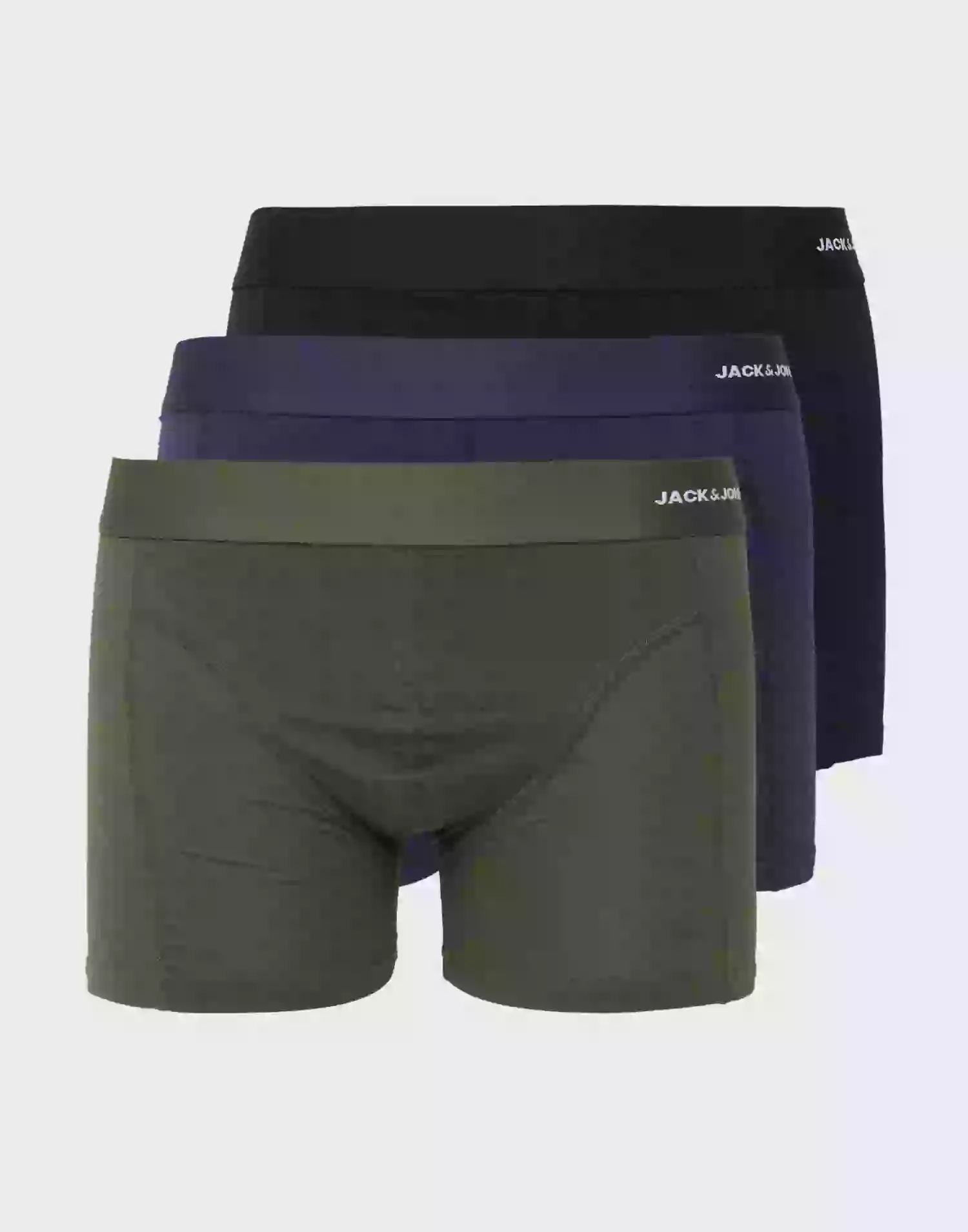 Jack & Jones Jacbasic Bamboo Trunks 3 Pack Noos Flerpack kalsonger Forest Night Black - Navy Blazer