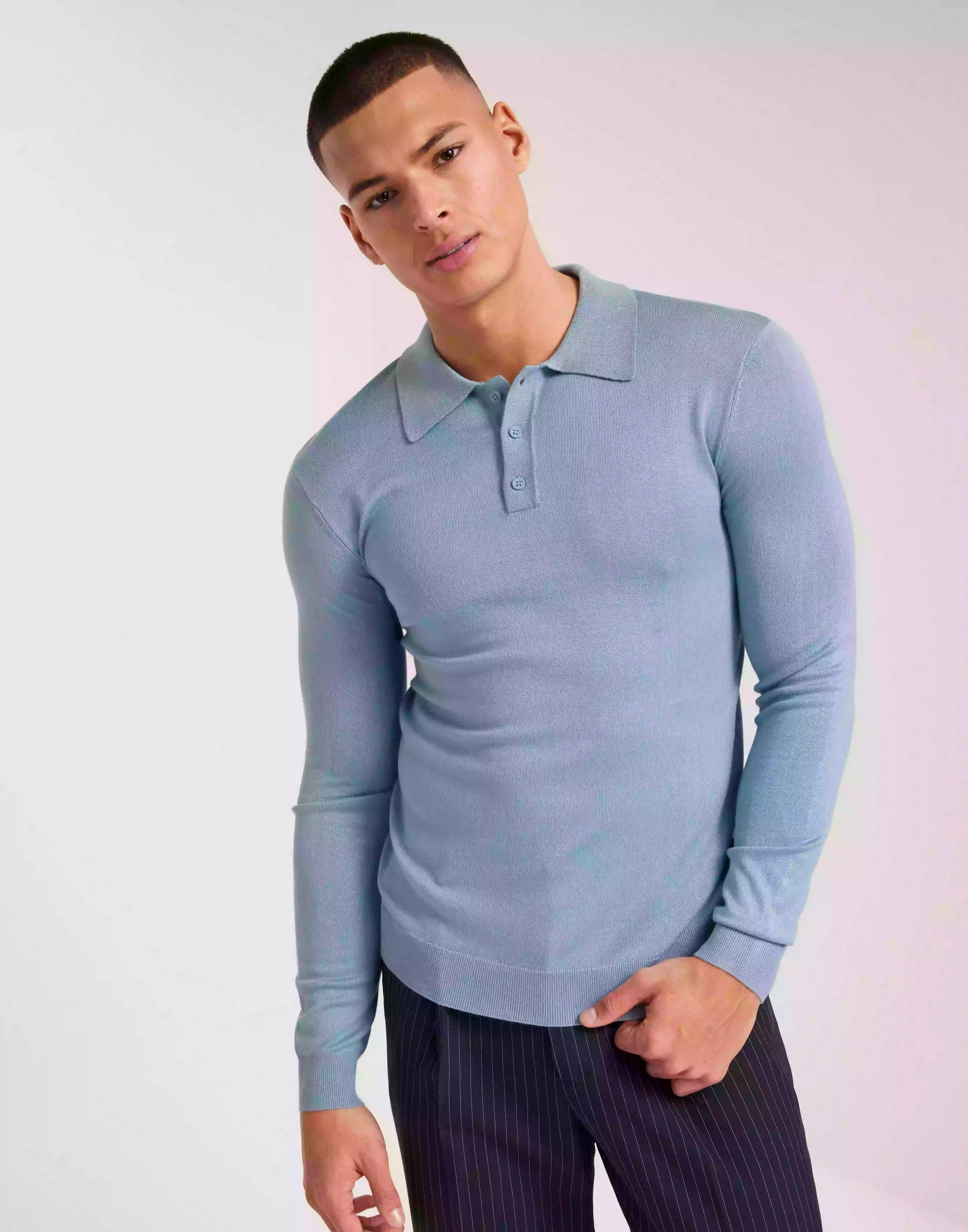 Only & Sons Onswyler Life Reg 14 Ls Polo Knit N Strikkegensere Mountain Spring