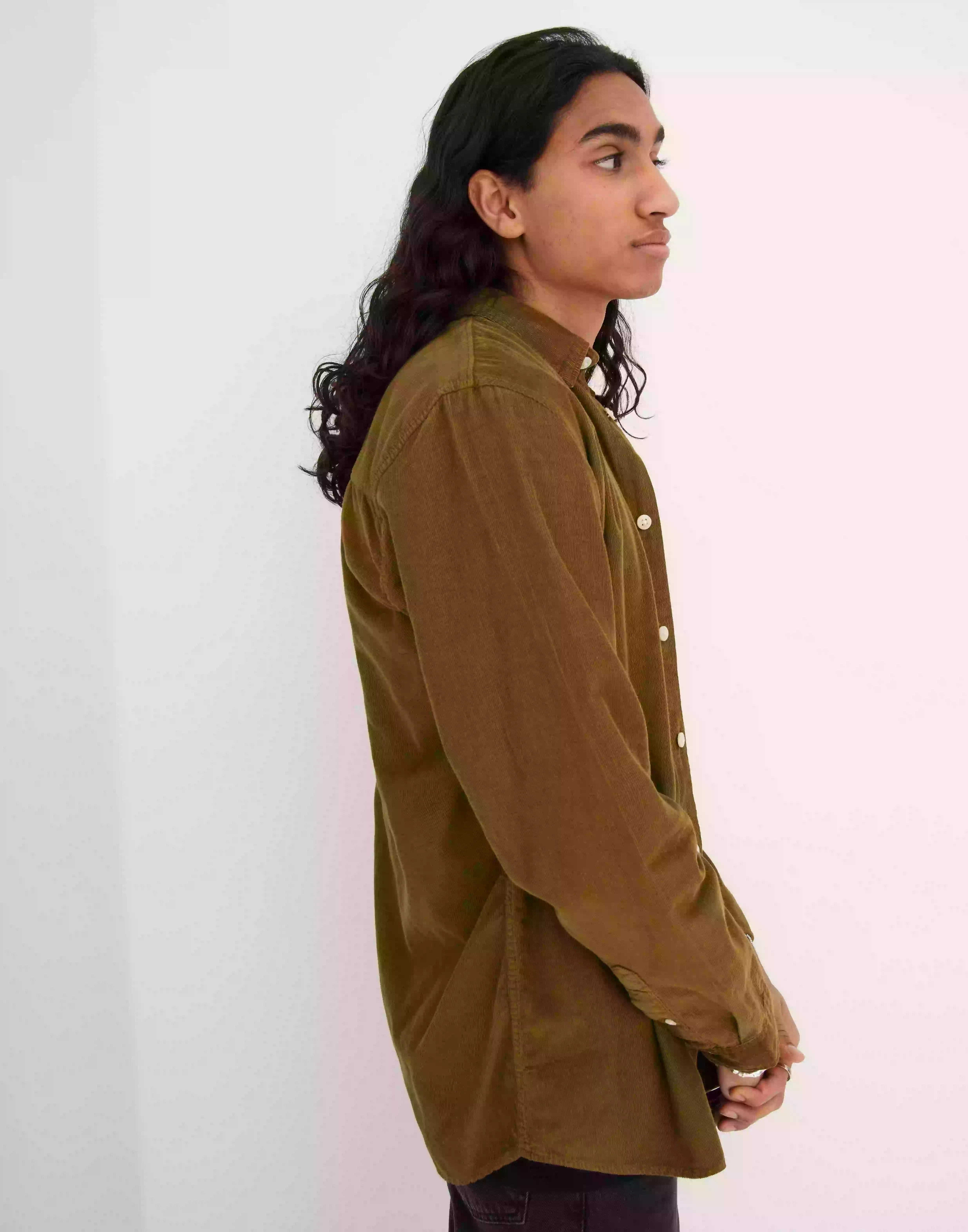 Selected Homme Slhslimasher Shirt Ls Cord W Camp Vardagsskjortor Butternut