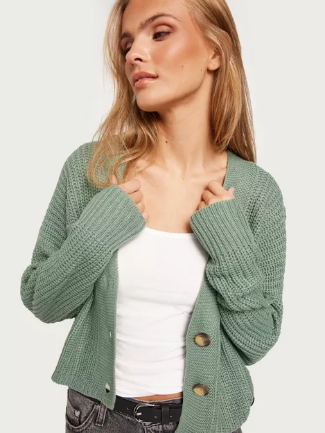 Chinois Köp CARDIGAN Green L/S - KNT NICE ONLCAROL NOOS Only