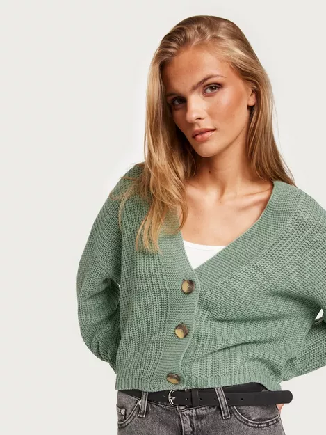 Buy Only NICE CARDIGAN Green - L/S NOOS KNT Chinois ONLCAROL