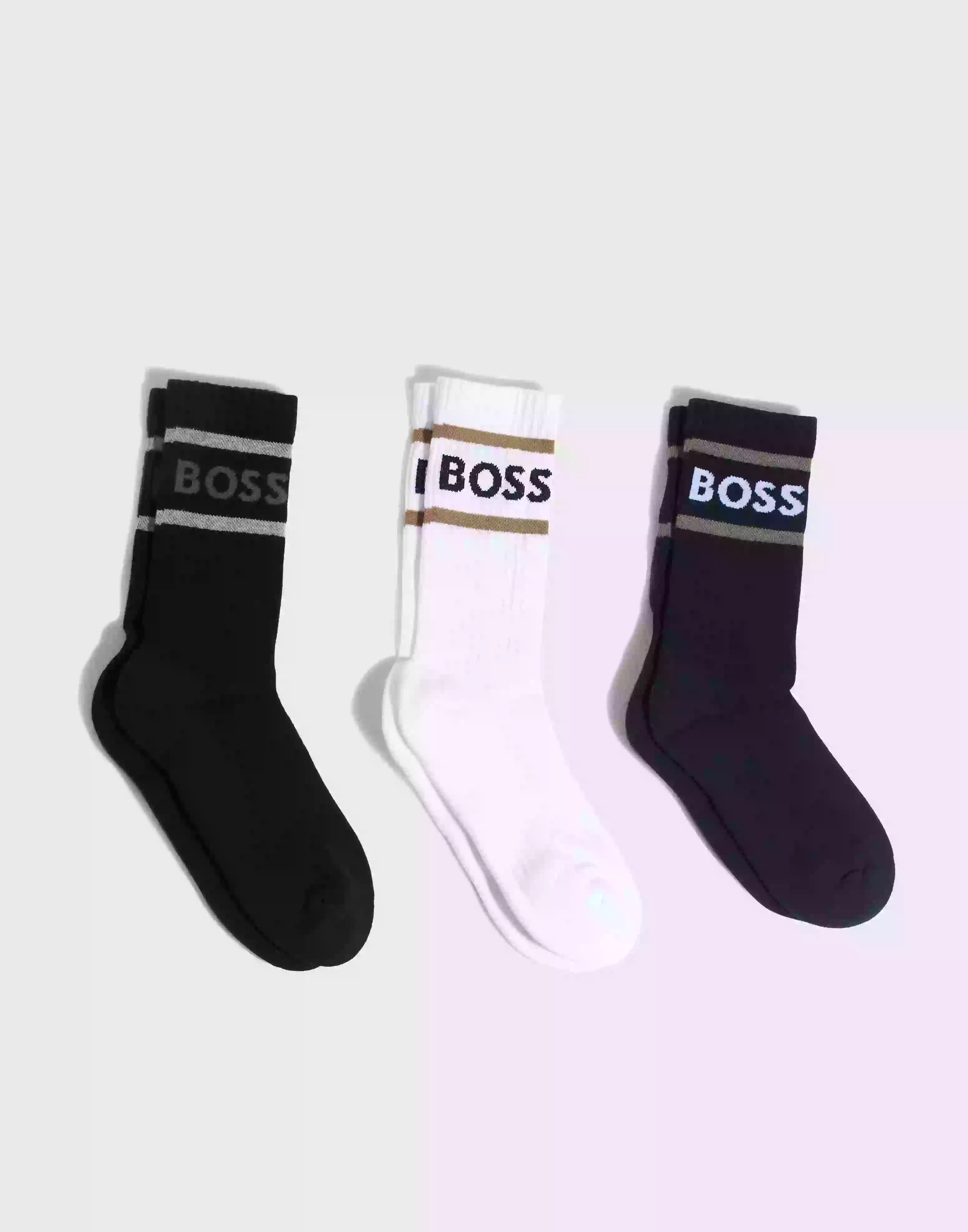 BOSS 3P Rib Stripe CC 10241812 01 Flerpack strumpor Open Miscellaneous