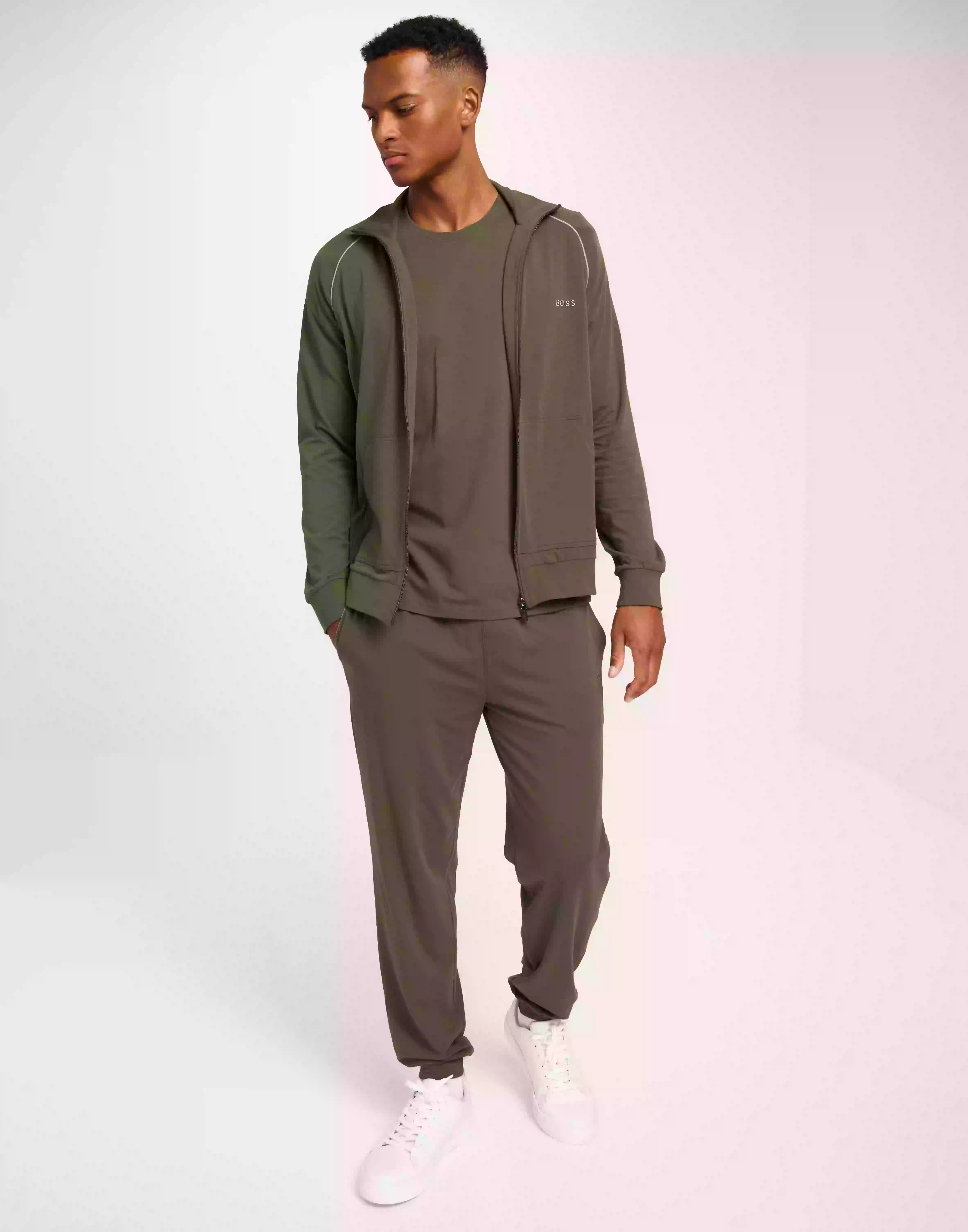 BOSS Mix&Match Jacket Z 10241810 02 Tröjor med dragkedja Green