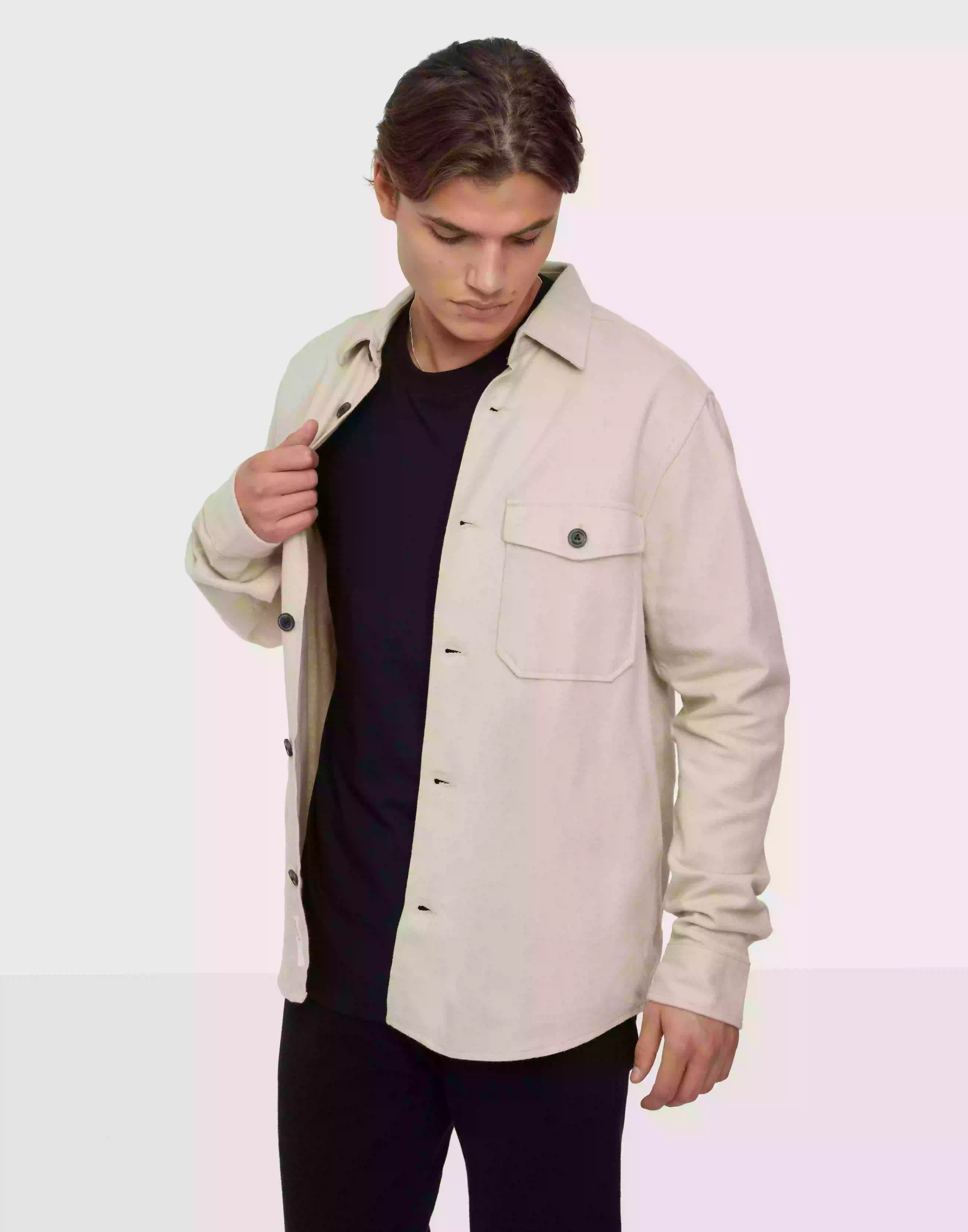 Only & Sons Onsmilo Ls Solid Overshirt Noos Vardagsskjortor Pelican