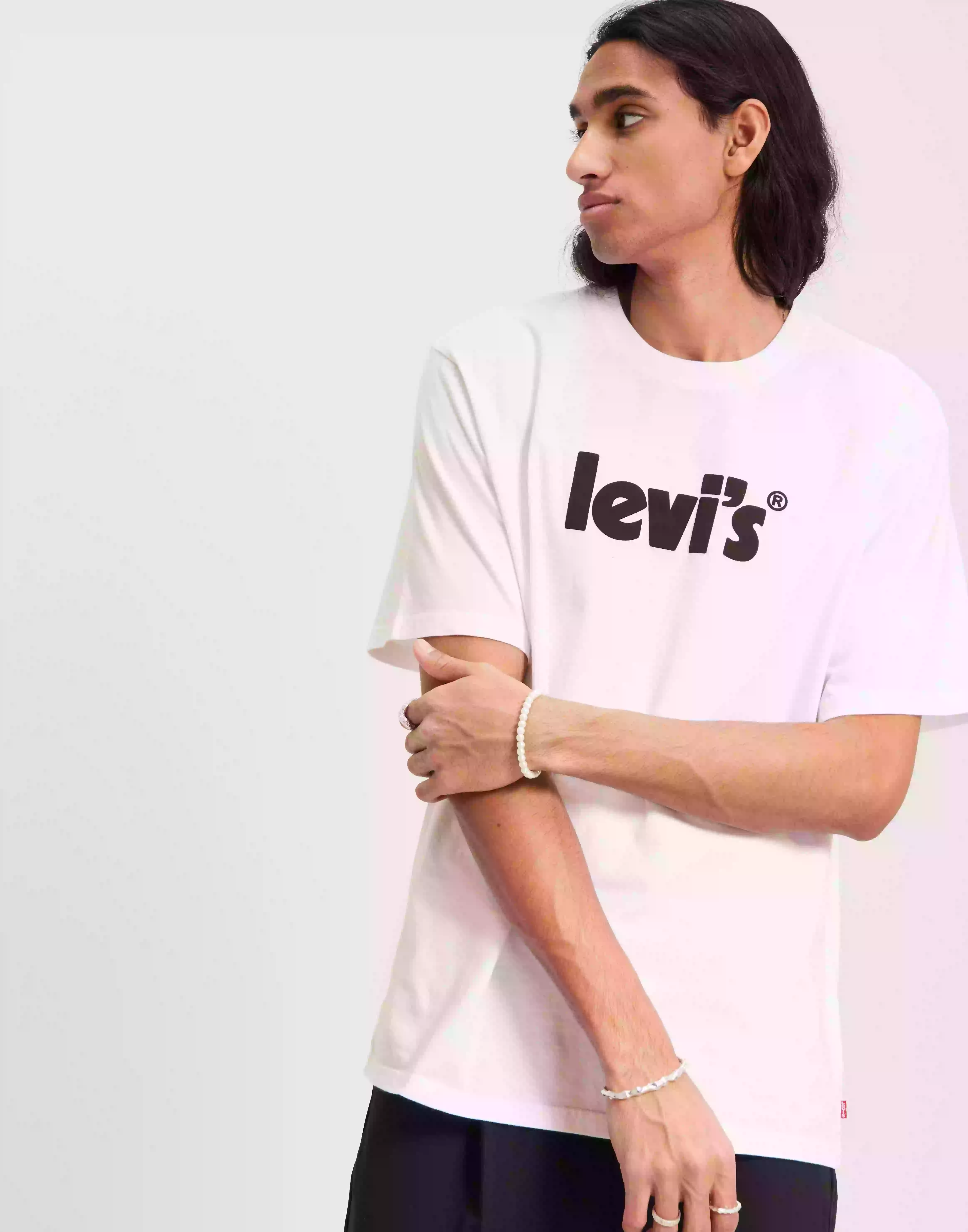 Levi's Ss Relaxed Fit Tee Poster Logo Printed t-shirts White