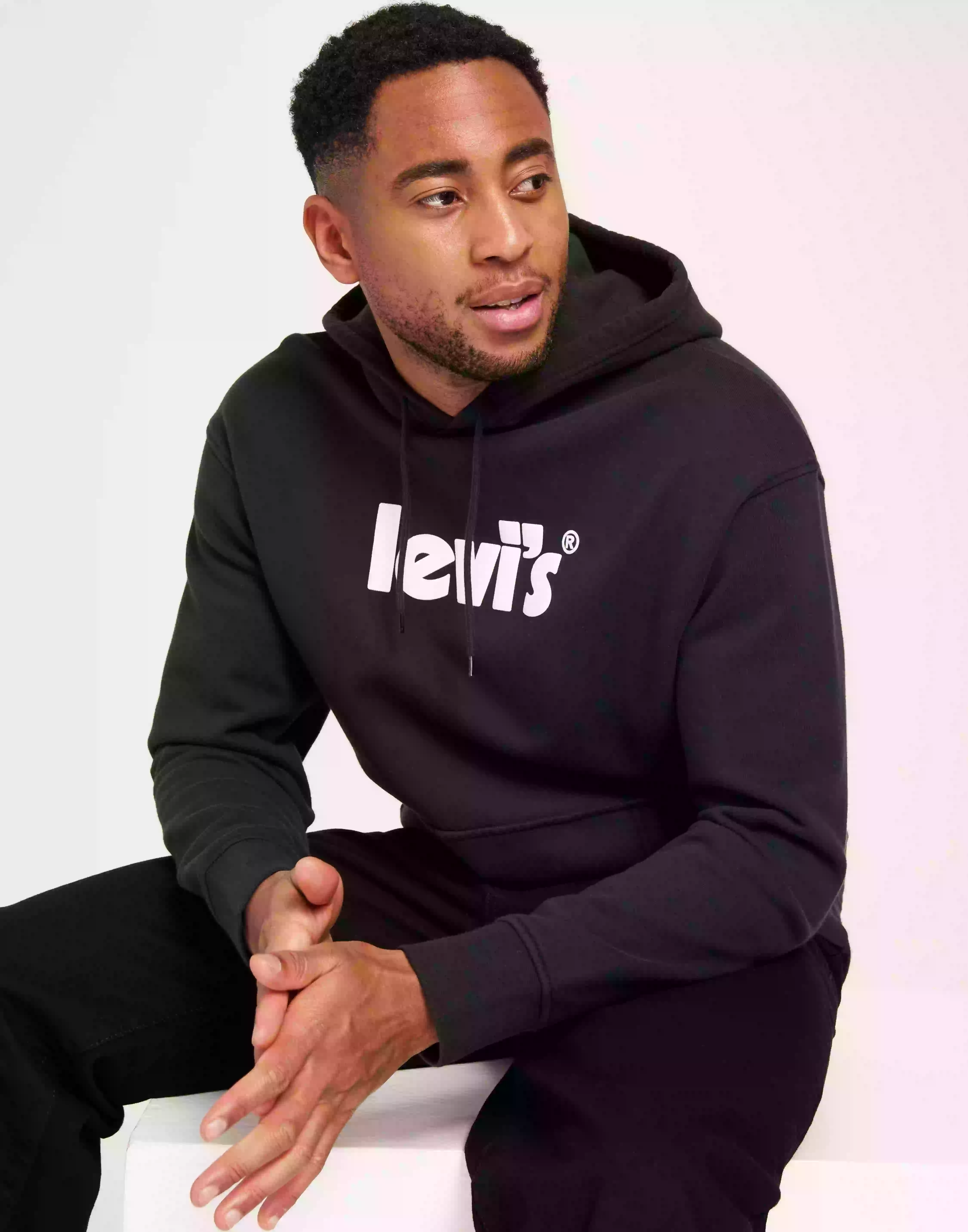 Levi's Relaxed Graphic Po Poster Hood Hoodies Caviar