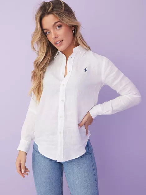 Buy Polo Ralph Lauren Relaxed Fit Linen Shirt - White 