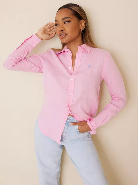 Buy Polo Ralph Lauren Relaxed Fit Linen Shirt - Pink 