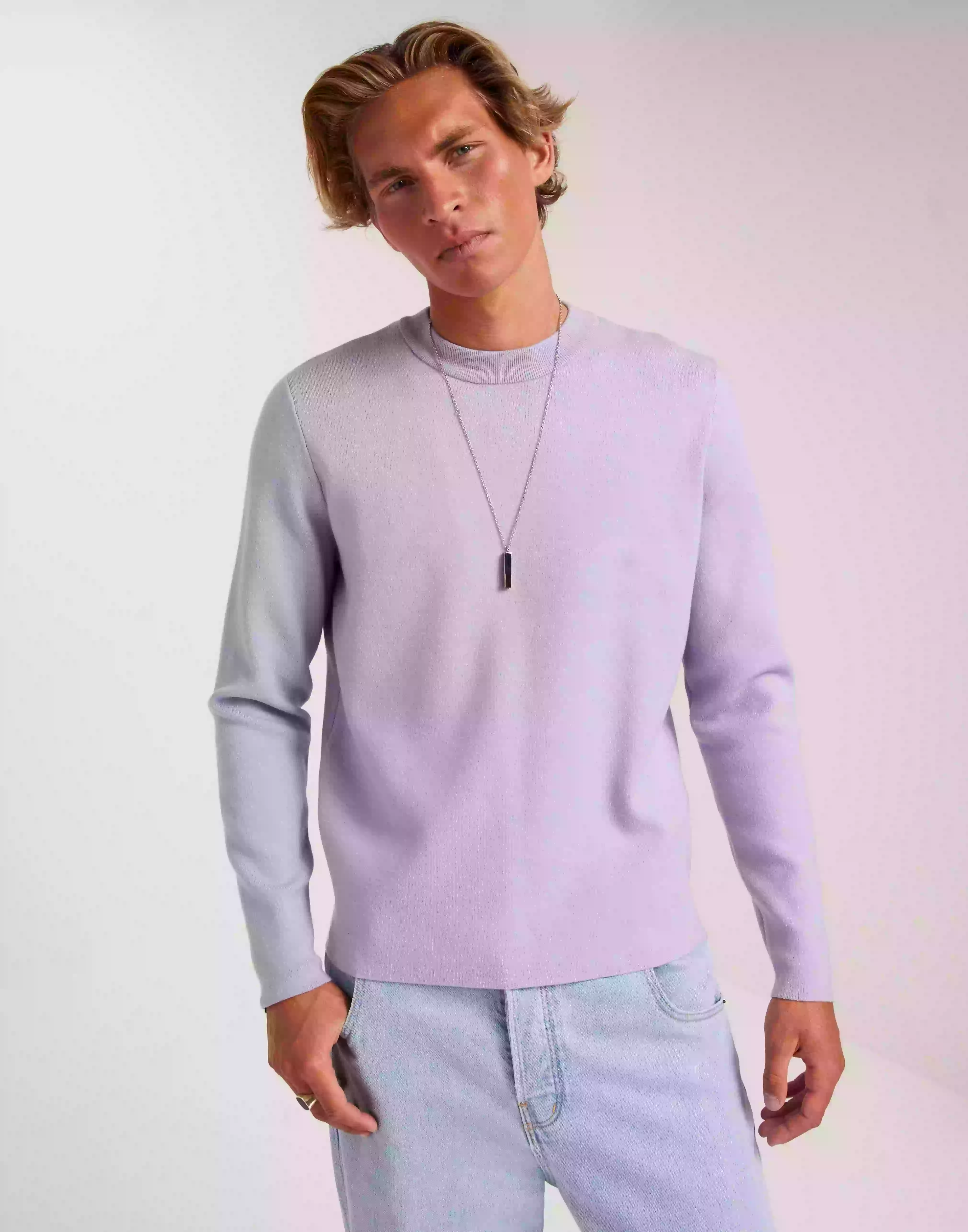 Samsøe Samsøe Gunan crew neck 10490 Strikkegensere Cosmic Sky