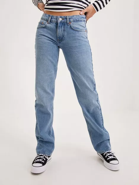 Alexander Graham Bell bunker taxa Buy Nelly Low Waist Straight Leg Jeans - Denim Blue | Nelly.com
