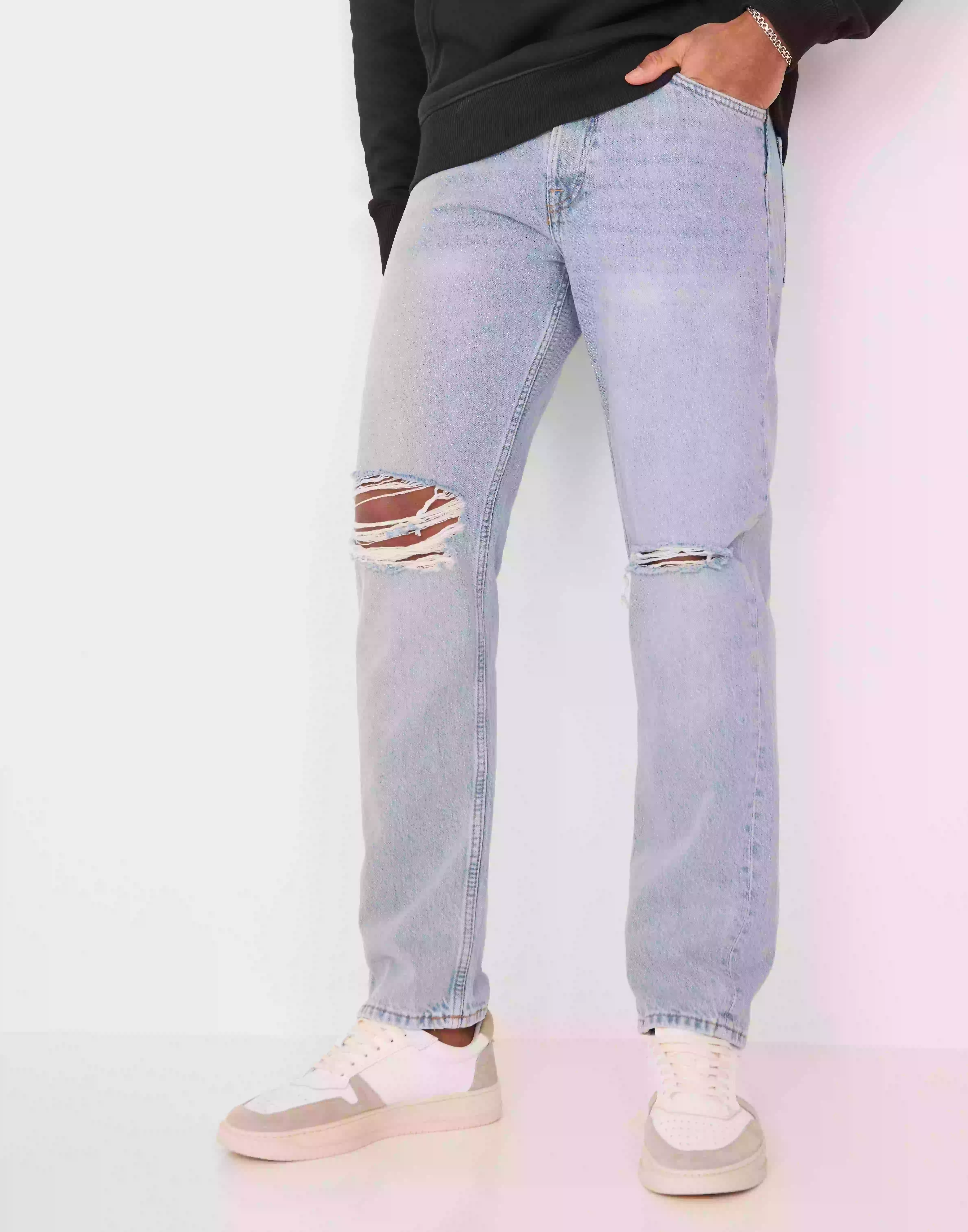 Jack & Jones Jjichris Jjoriginal Cj 384 Sn Ripped jeans Blue Denim