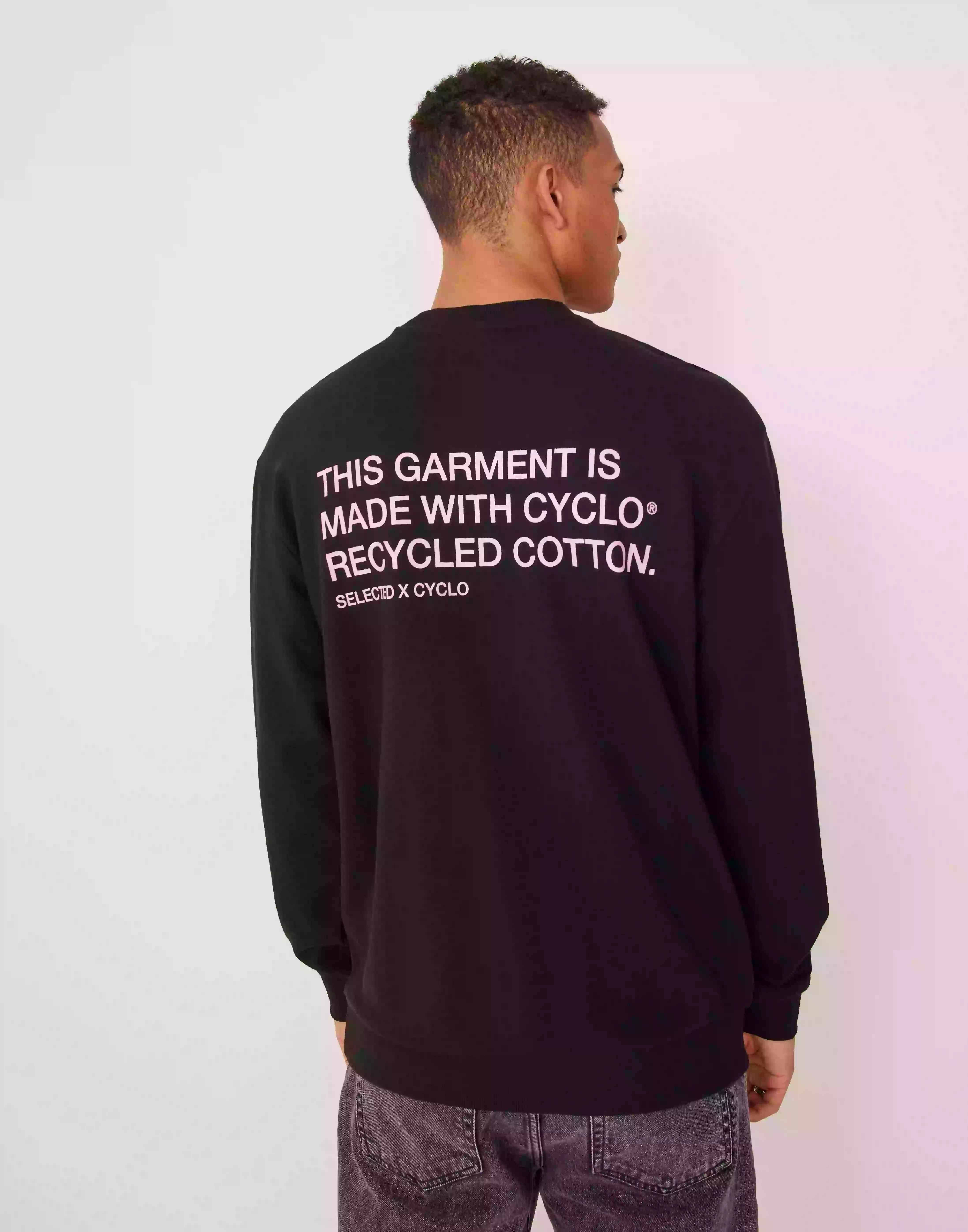 Selected Homme Slhrelaxaaren Crew Neck Sweat Cy Sweatshirts Black
