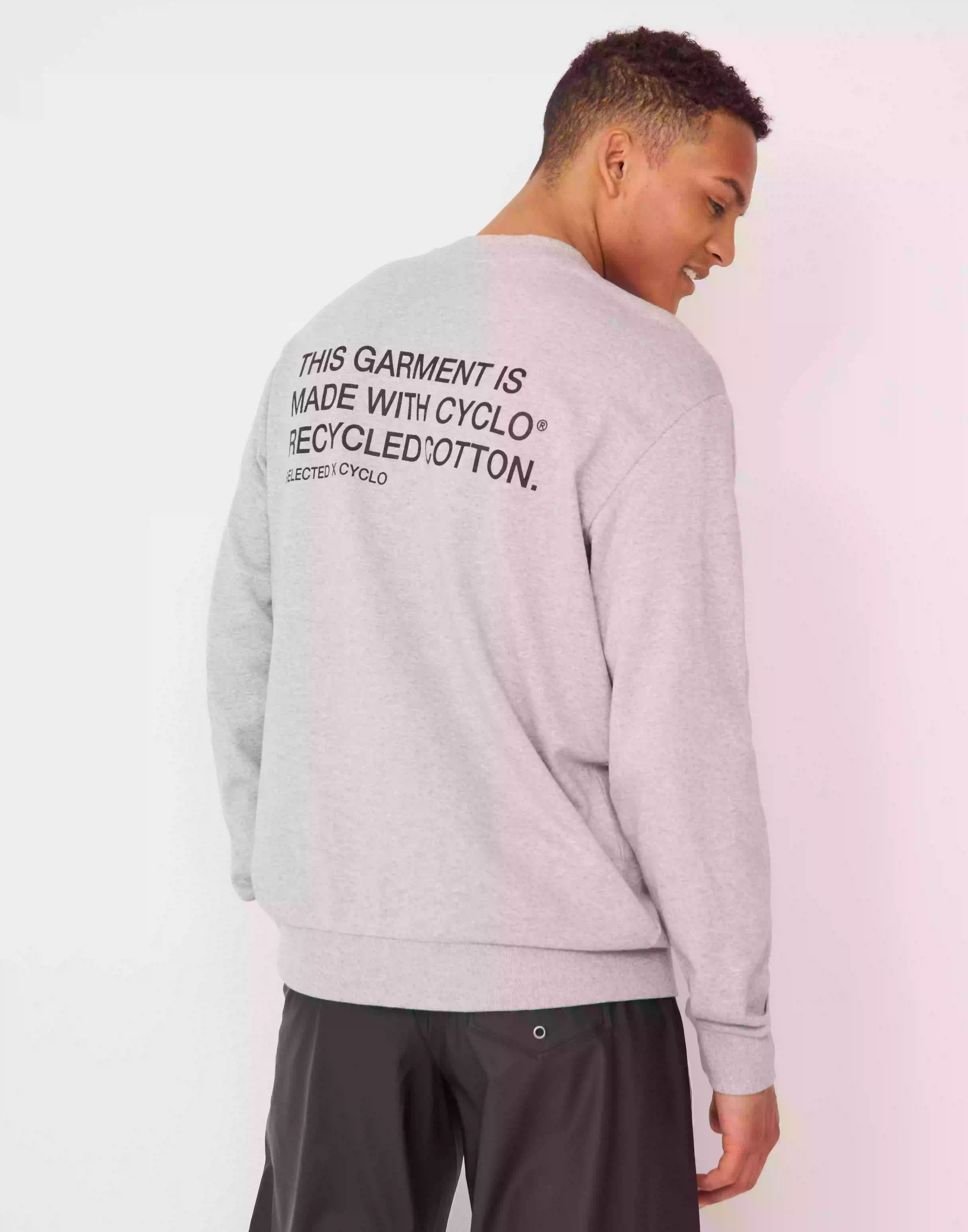 Selected Homme Slhrelaxaaren Crew Neck Sweat Cy Sweatshirts Grey Melange