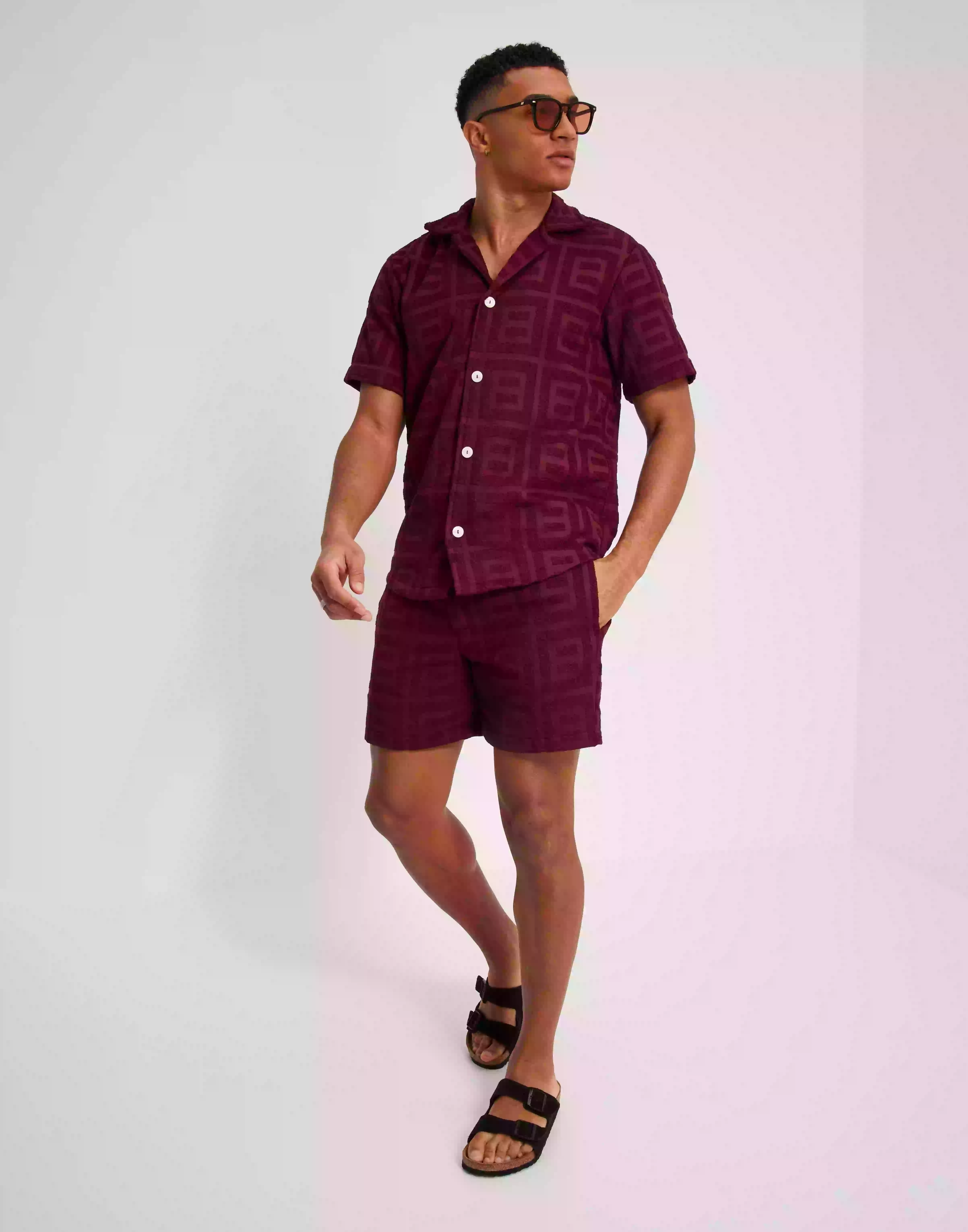 OAS Terry Shorts Mjukisshorts Burgundy