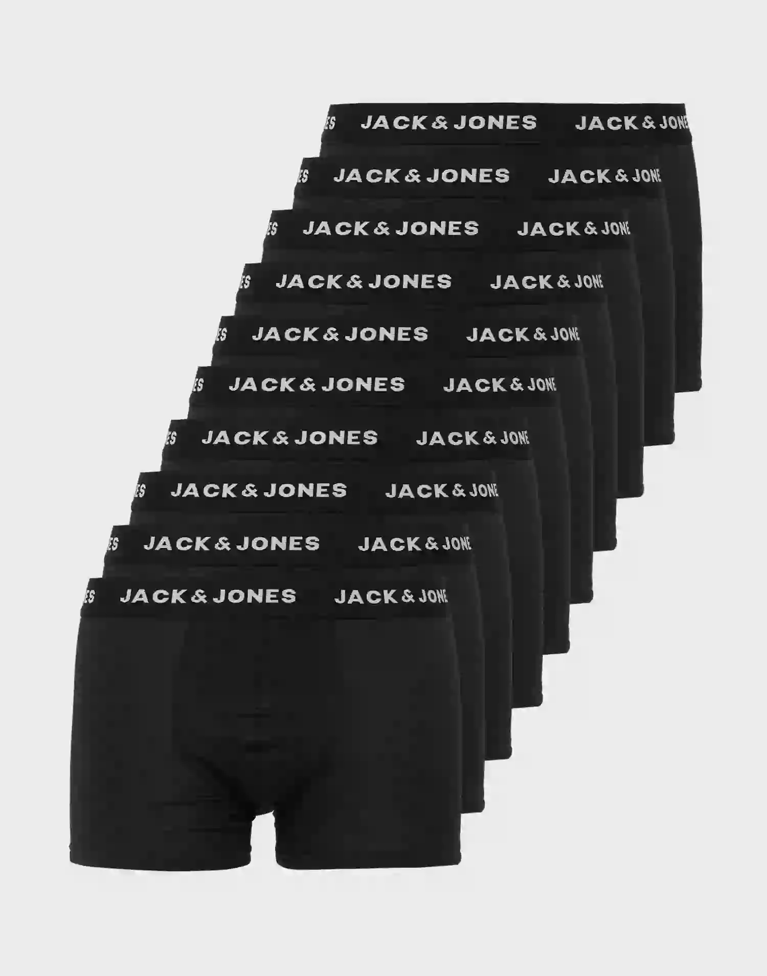Jack & Jones Jacsolid Trunks 10 Packs Noos Kalsonger Black Black - Black - Black - Black - Bl