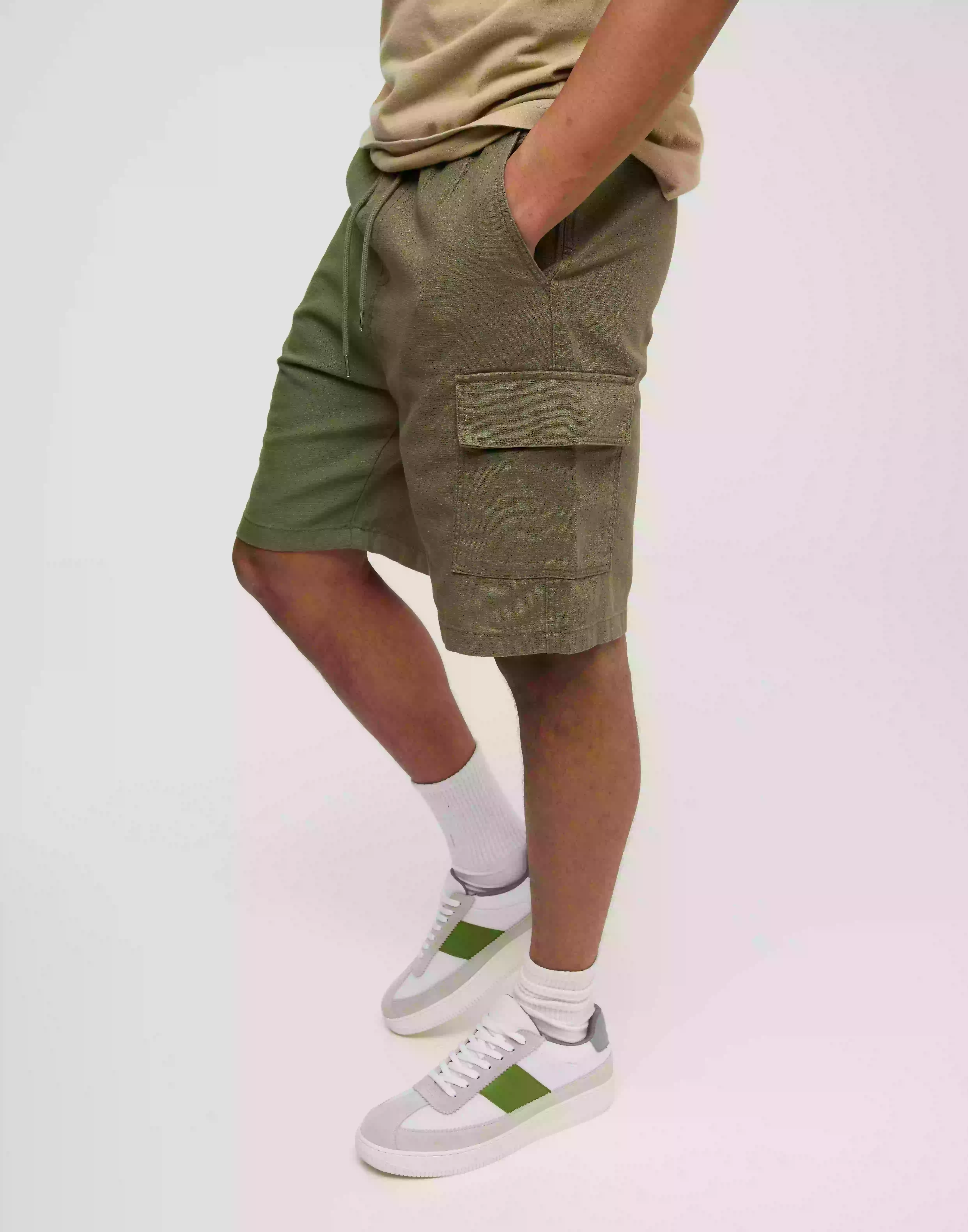 Selected Homme Slhloose-Portland Shorts W Cargoshorts Olivine