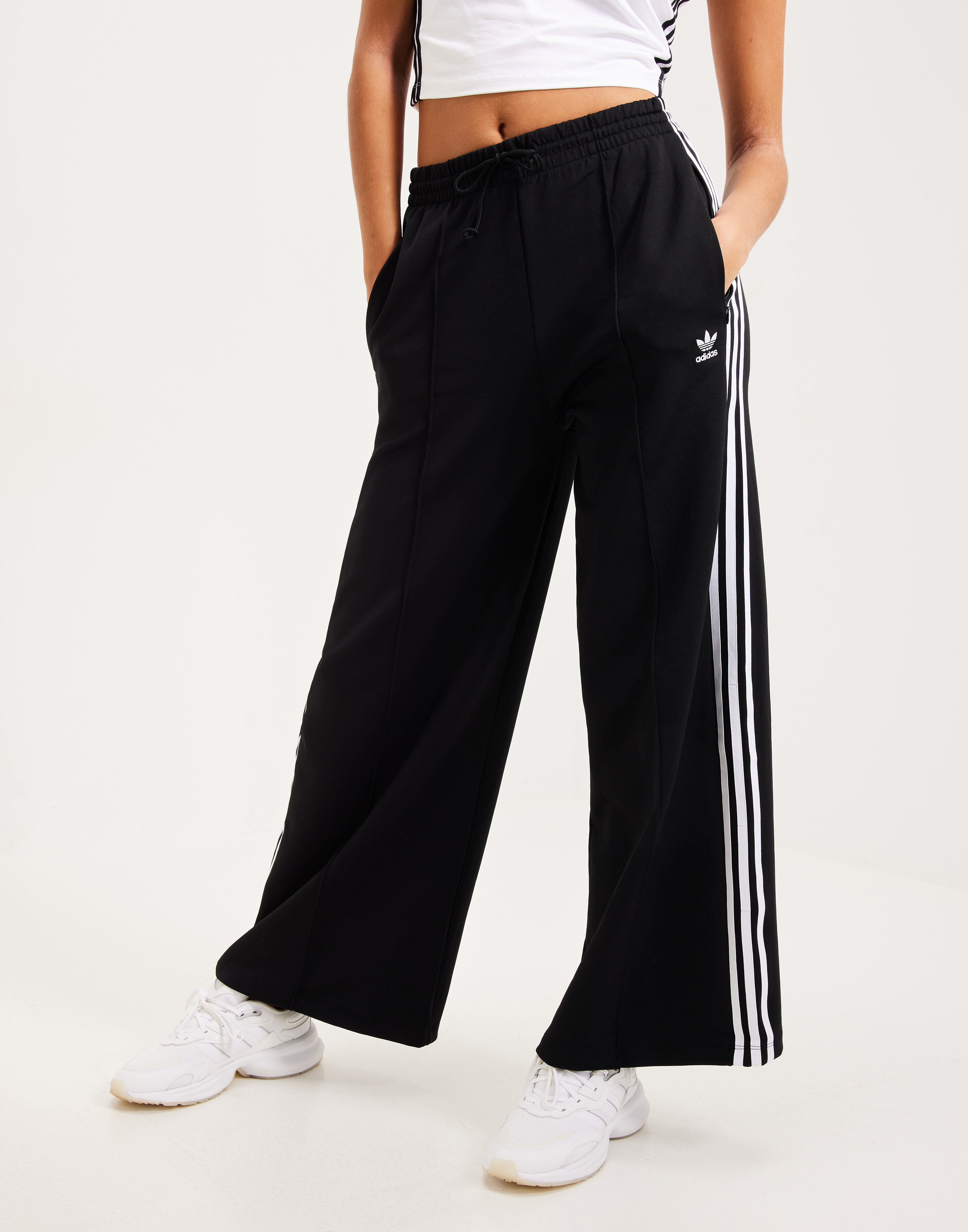 adidas originals wide leg relaxed joggers