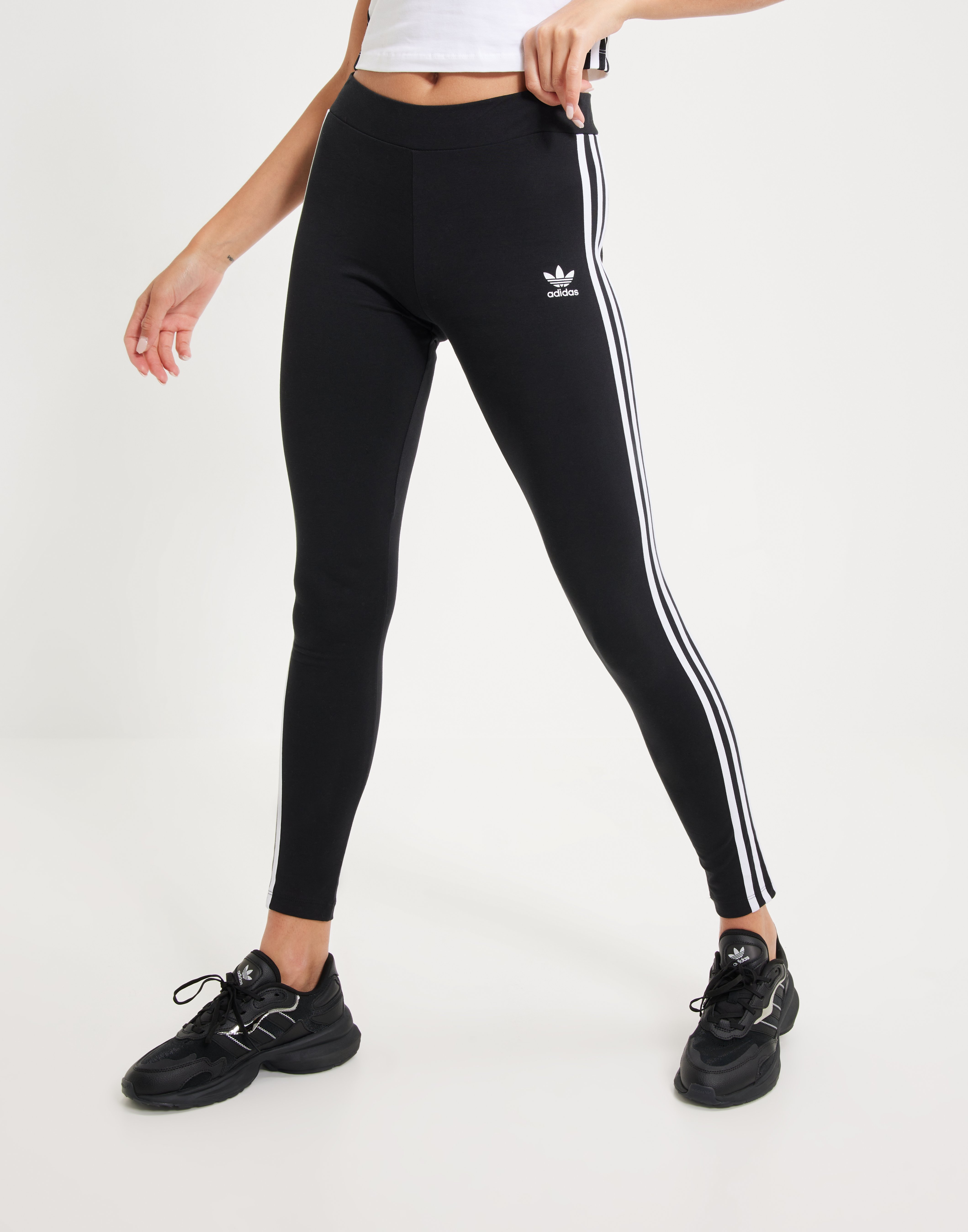 ladies adidas 3 stripe leggings