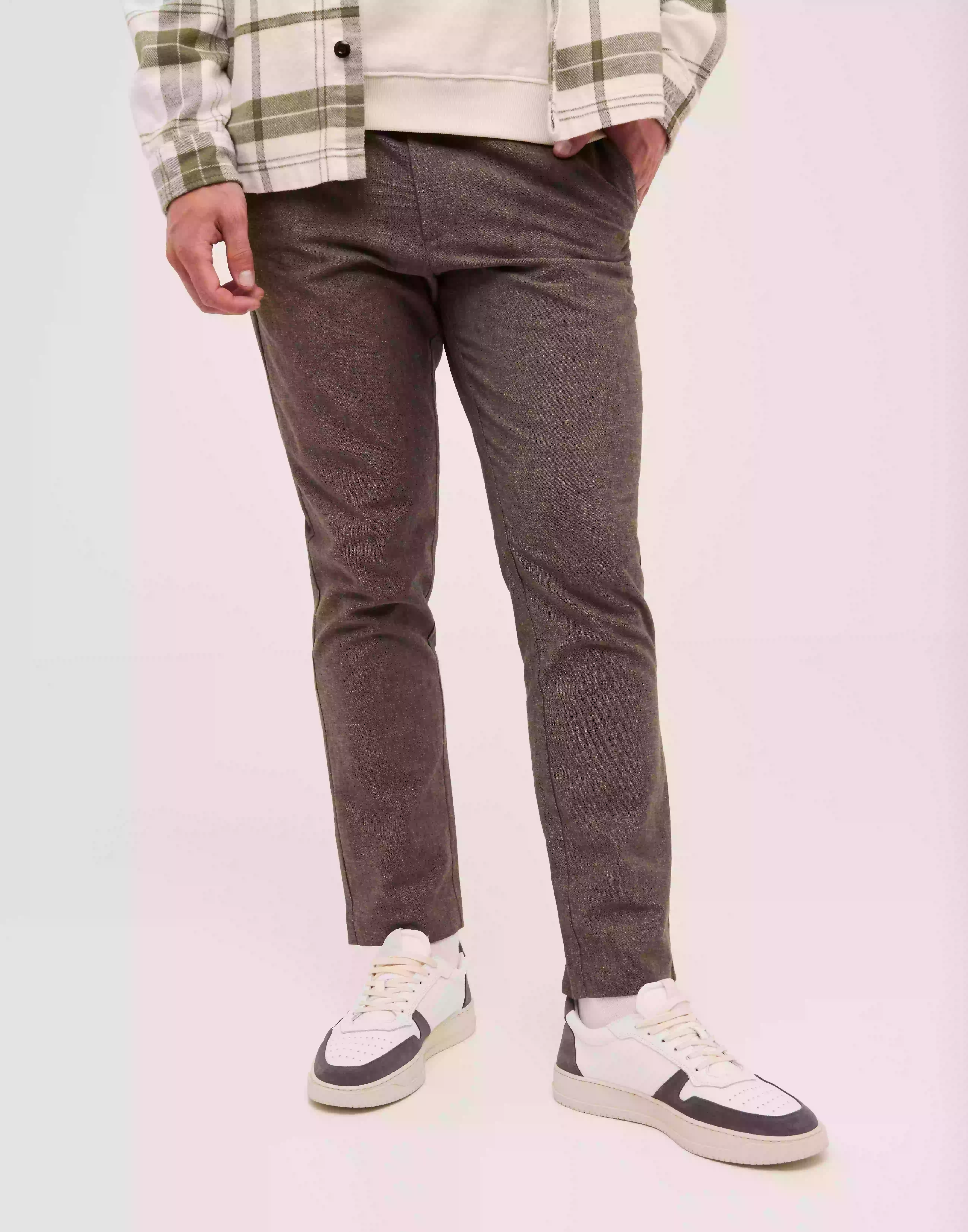 Jack & Jones Jprlinen David String Trouser Linnebyxor Olive Night Slim Fit