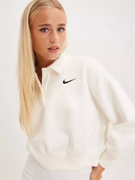 Buy Nike W NSW PHNX FLC CROP 3Q POLO - Sail | Nelly.com