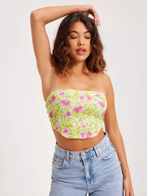 Buy Nelly Sassy Strap Corset Top - floral