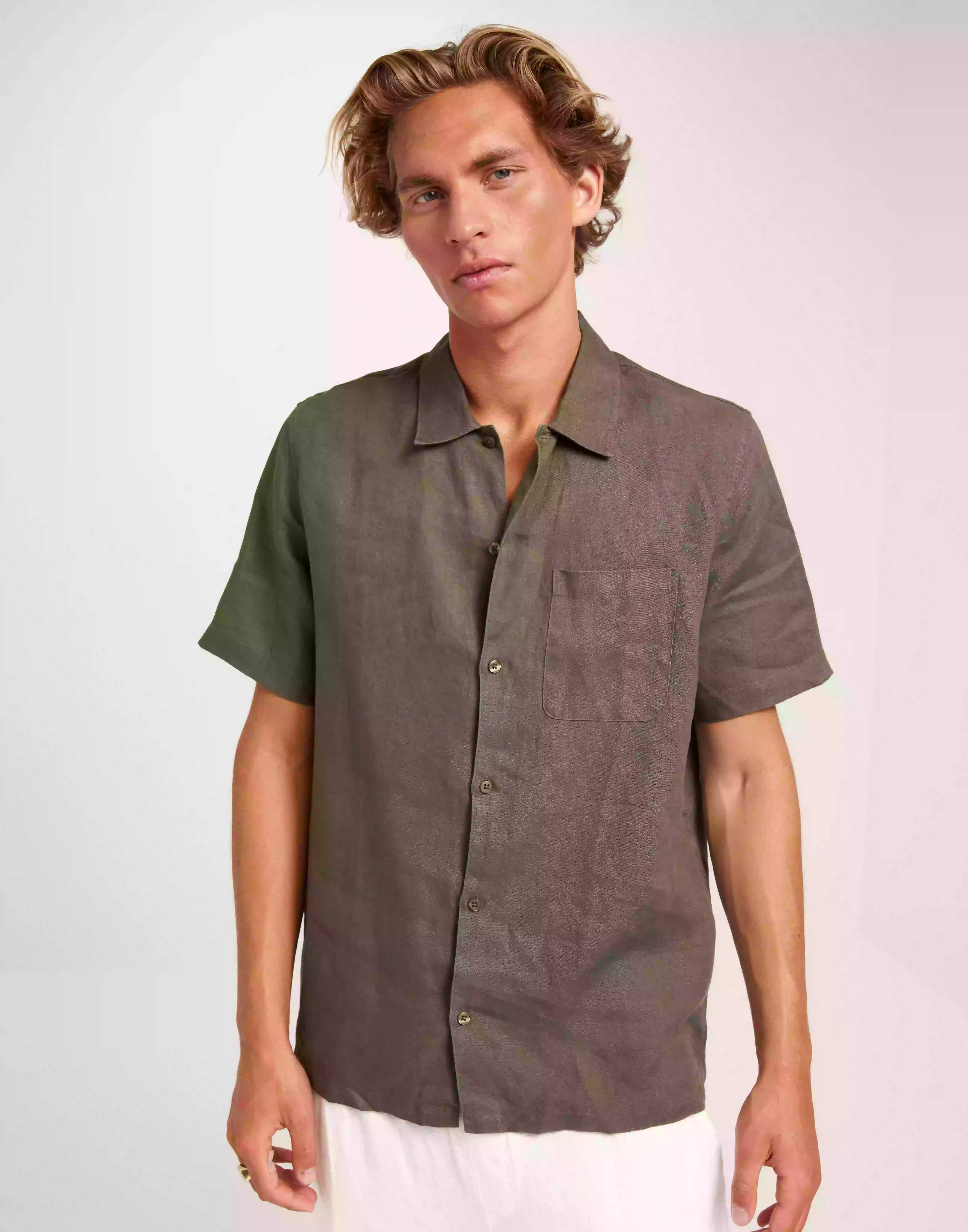 Samsøe Samsøe Avan Jf Shirt 14329 Kortärmade skjortor Crocodile