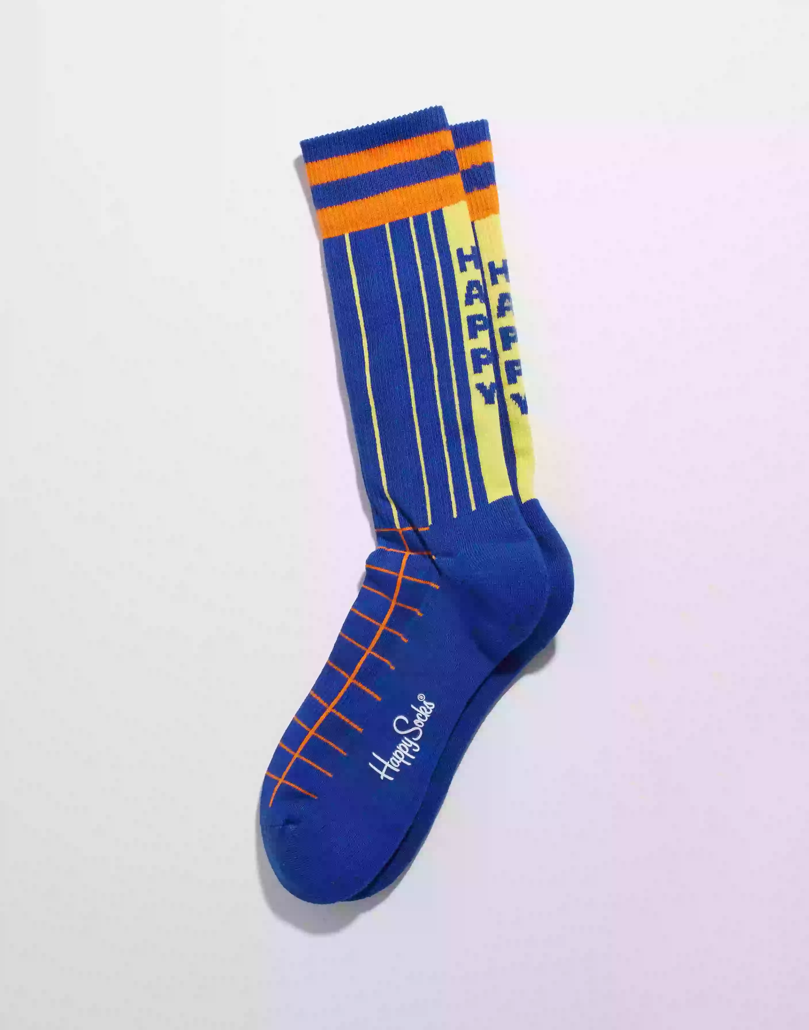 Happy Socks Grid Stripe Crew Sock Strumpor Multicolor