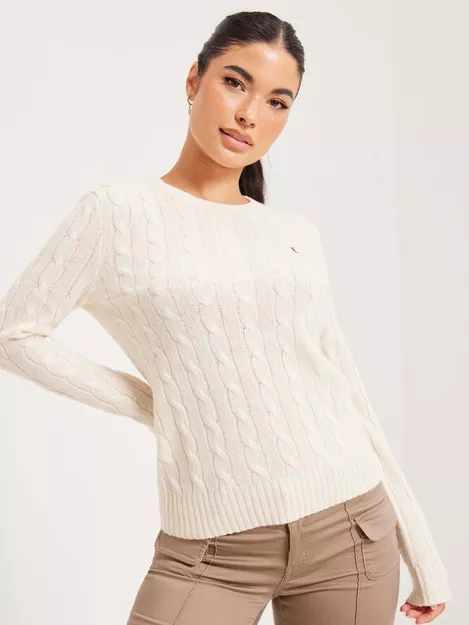 Polo Ralph Lauren Julianna cable-knit pullover for women White