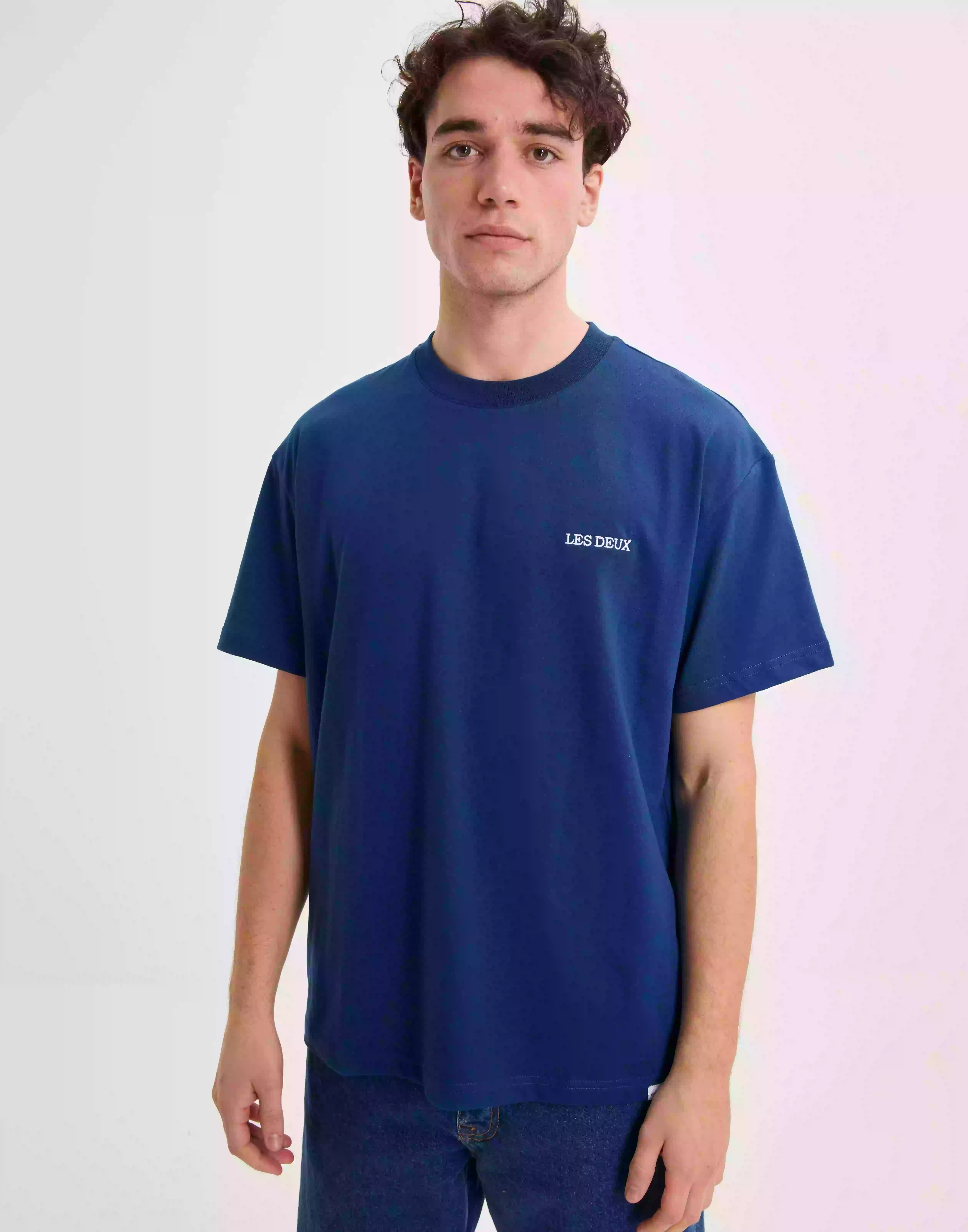 Les Deux Diego T-Shirt Kortärmade t-shirts Blue/White