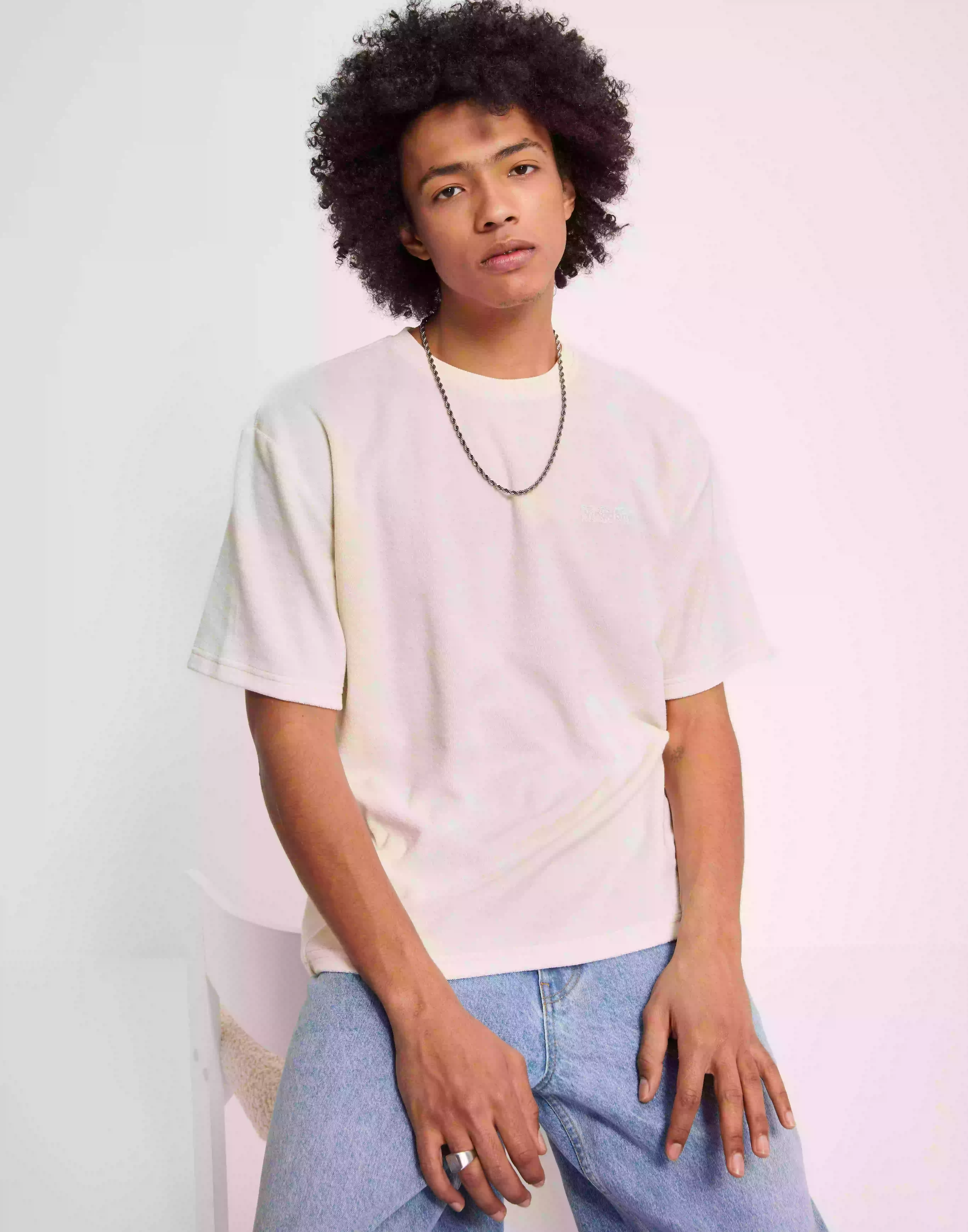 Woodbird Steen Towel Tee Kortärmade t-shirts Offwhite
