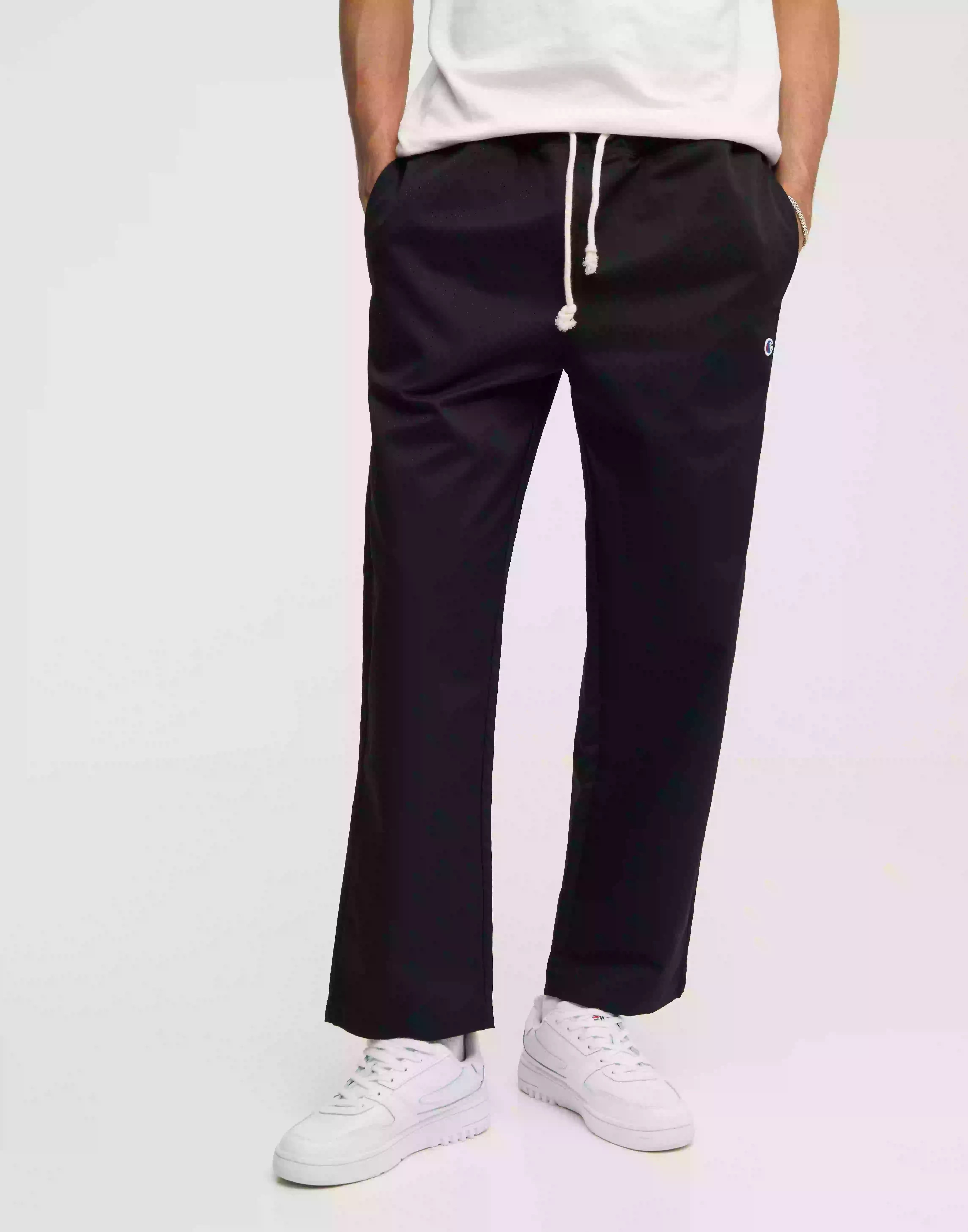 Champion Straight Hem Pants Slacks Black