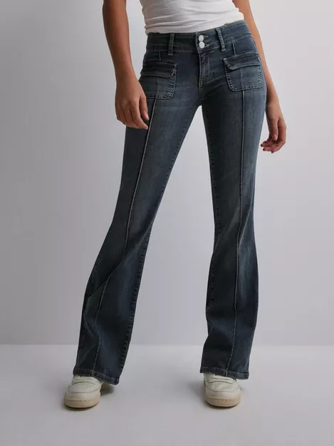 Buy Nelly Low Waist Bootcut Pocket Jeans - Vintage Blue Denim