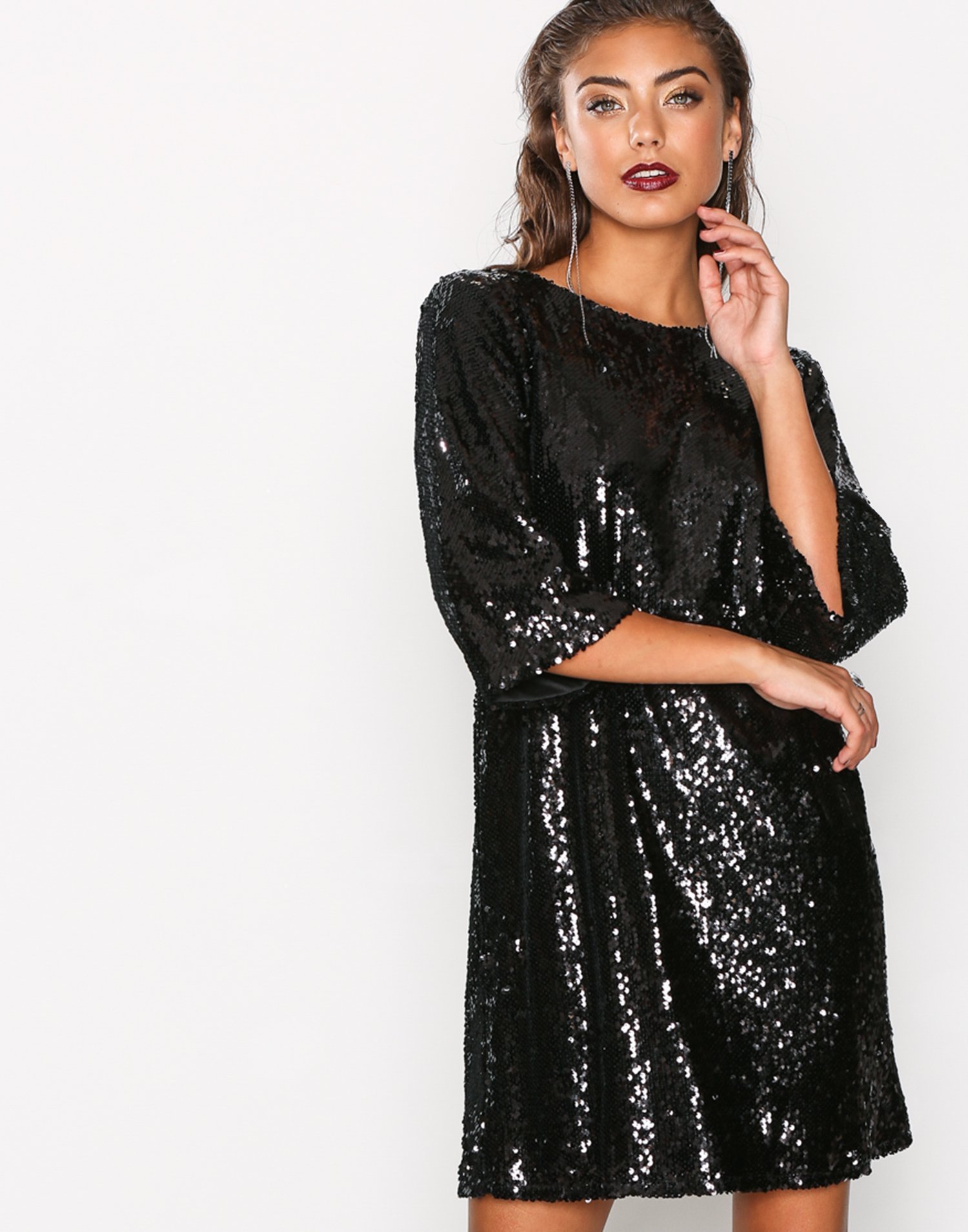 Hang Loose Sequin Dress - Nly Trend - Black - Party Dresses - Clothing ...