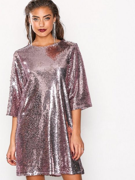 Hang Loose Sequin Dress - Nly Trend - Pink - Party Dresses - Clothing ...