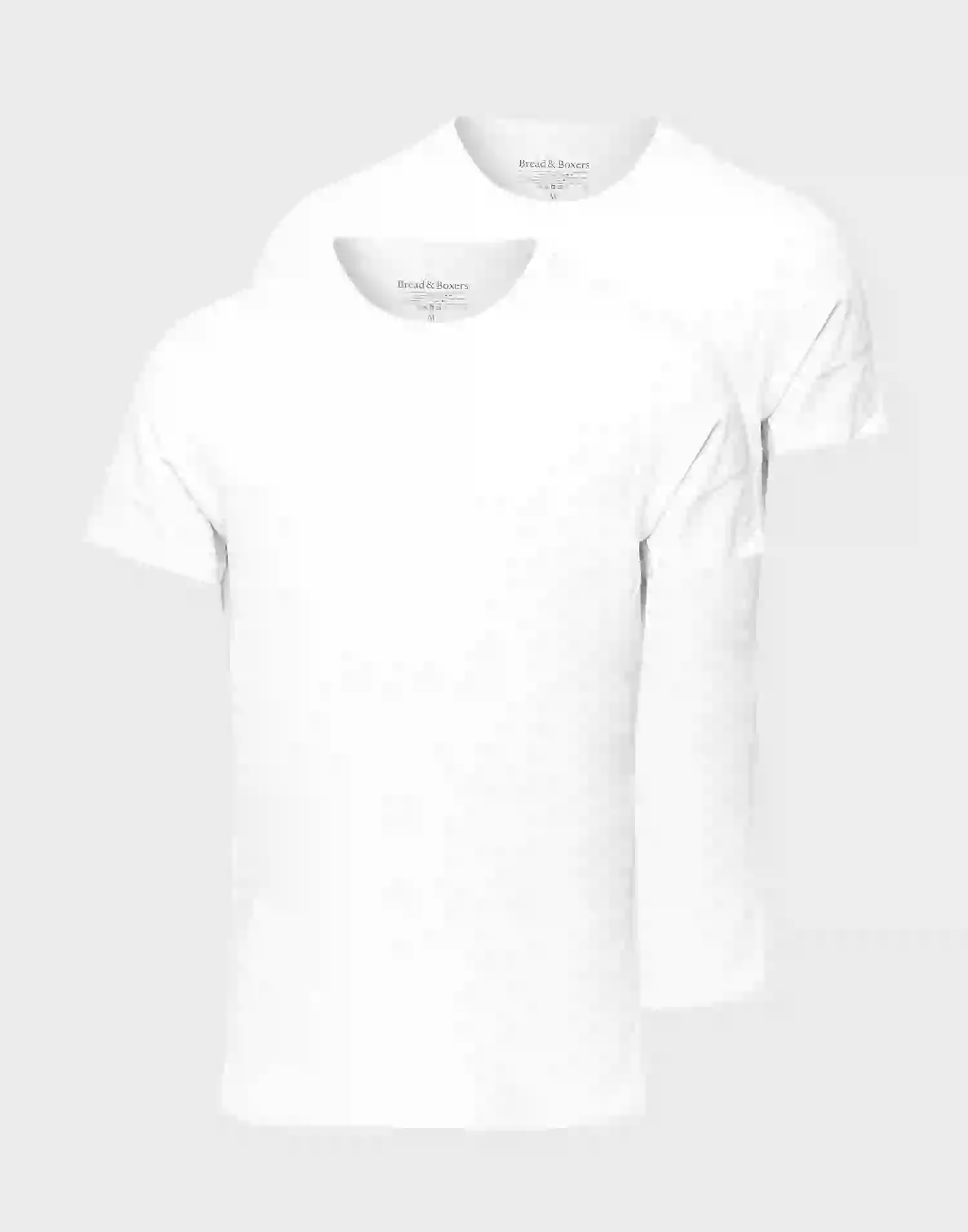 Bread & Boxers 2-Pack Crew-Neck Kortermede t-shirts Hvit