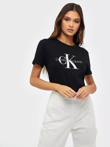 Buy Calvin Klein Jeans CORE MONOGRAM LOGO REGULAR FIT TEE - Black