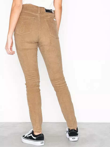 Buy Calvin Klein Jeans HIGH RISE SKINNY CORDUROY - Tannin 