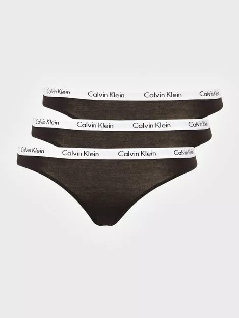 Calvin Klein Underwear THONG 3 PACK - Thong - gingerbread/black