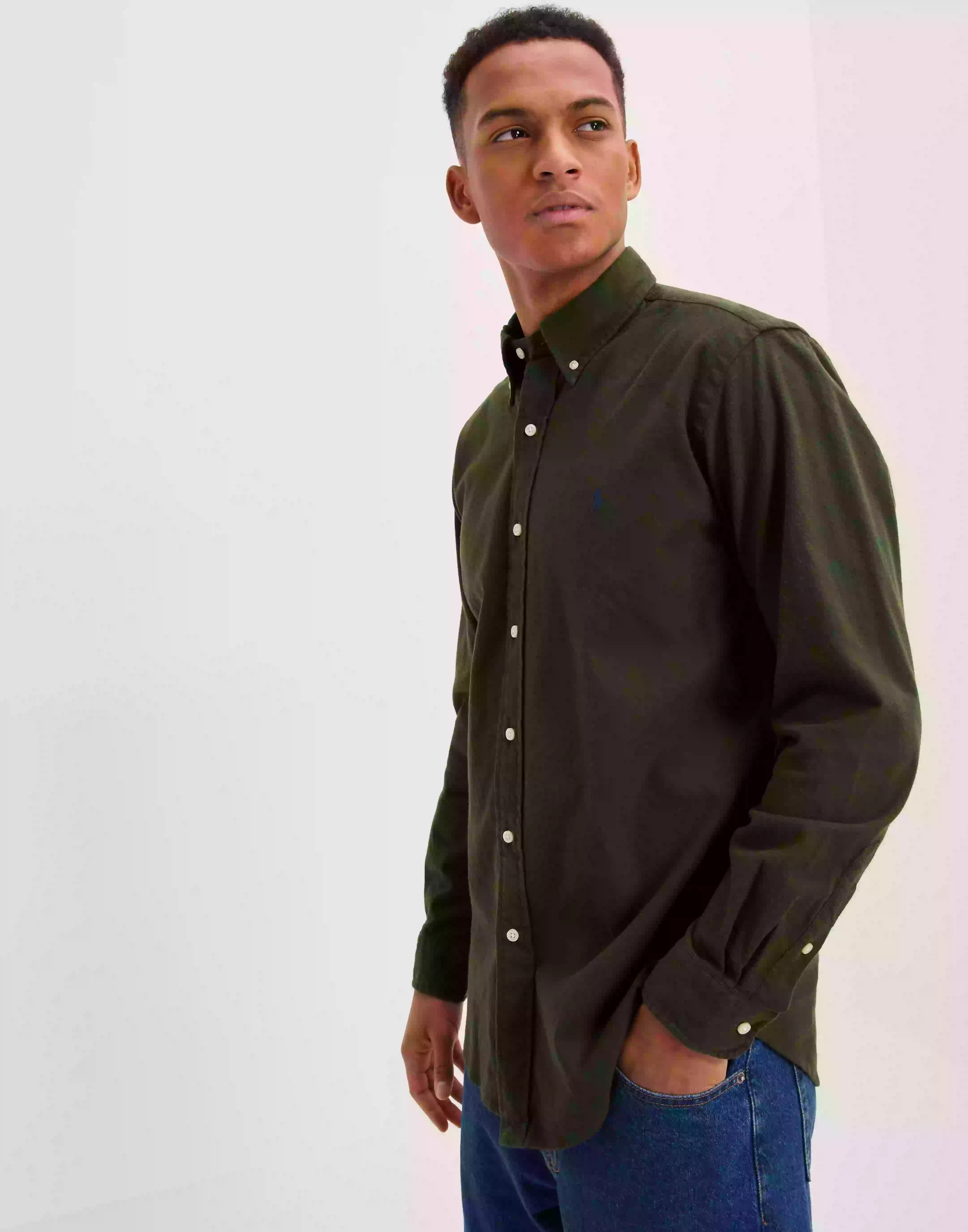 Polo Ralph Lauren Long Sleeve Sport Shirt Enfärgade skjortor Green