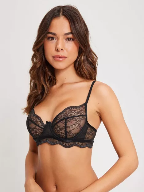 Womens Lace Non Padded Underwired Push Up Bra