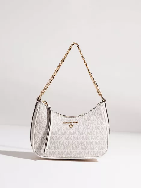 MICHAEL Michael Kors Jet Set Small Logo Chain Crossbody Bag - Vanilla:  Handbags