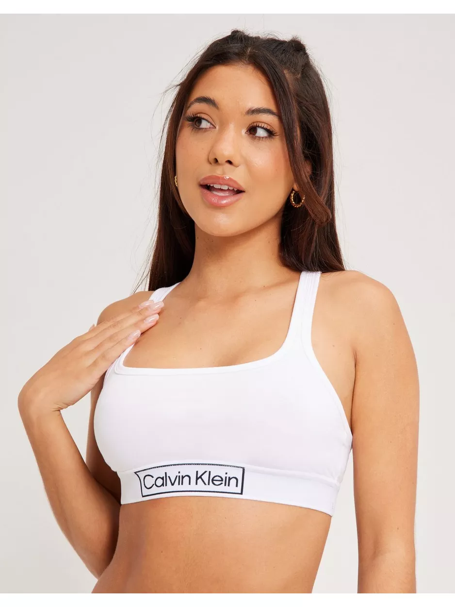 Calvin Klein Underwear Unlined Bralette Mjuk BH utan bygel White