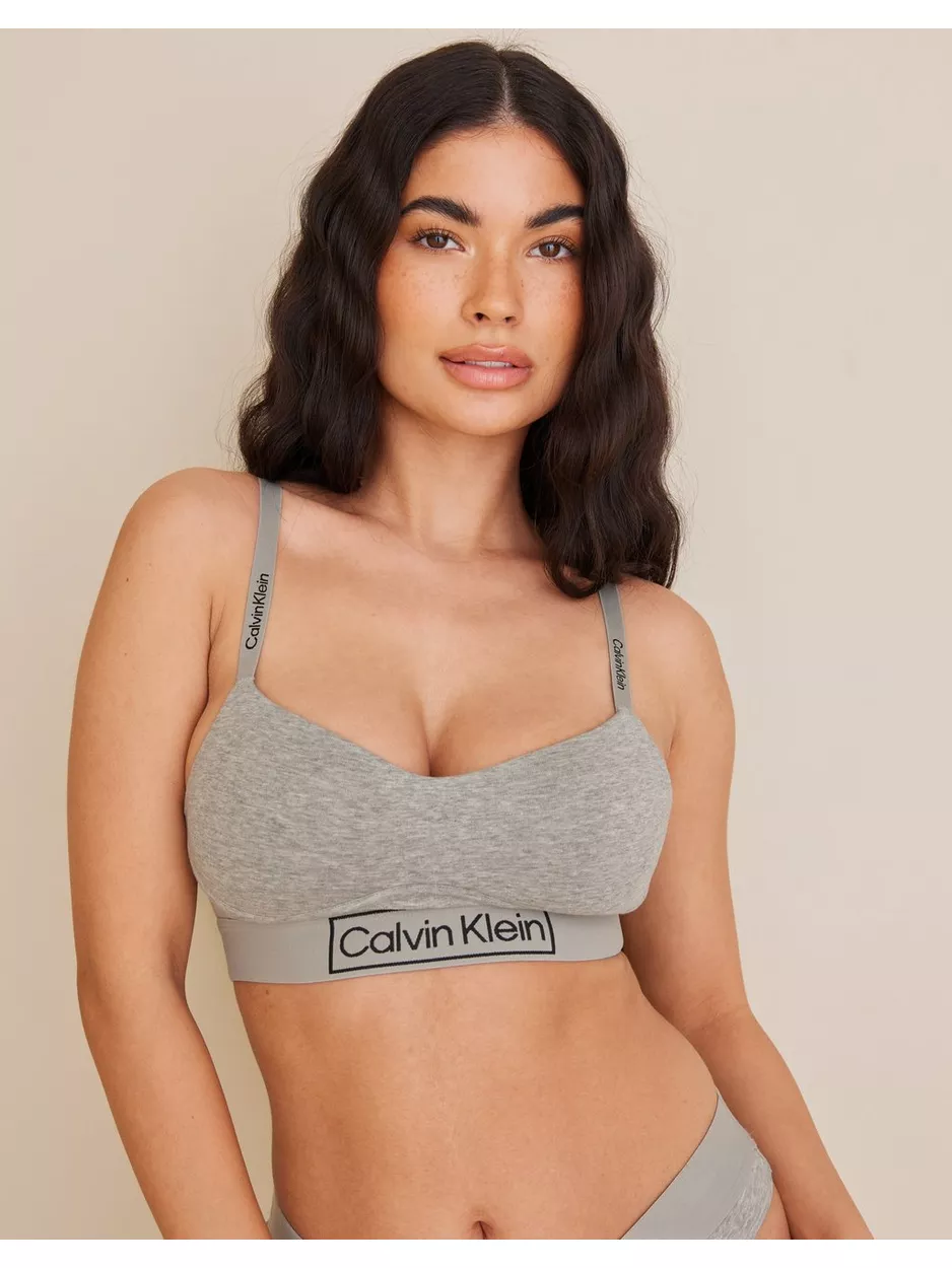 Calvin Klein Underwear Lght Lined Bralette Mjuk BH utan bygel Grey